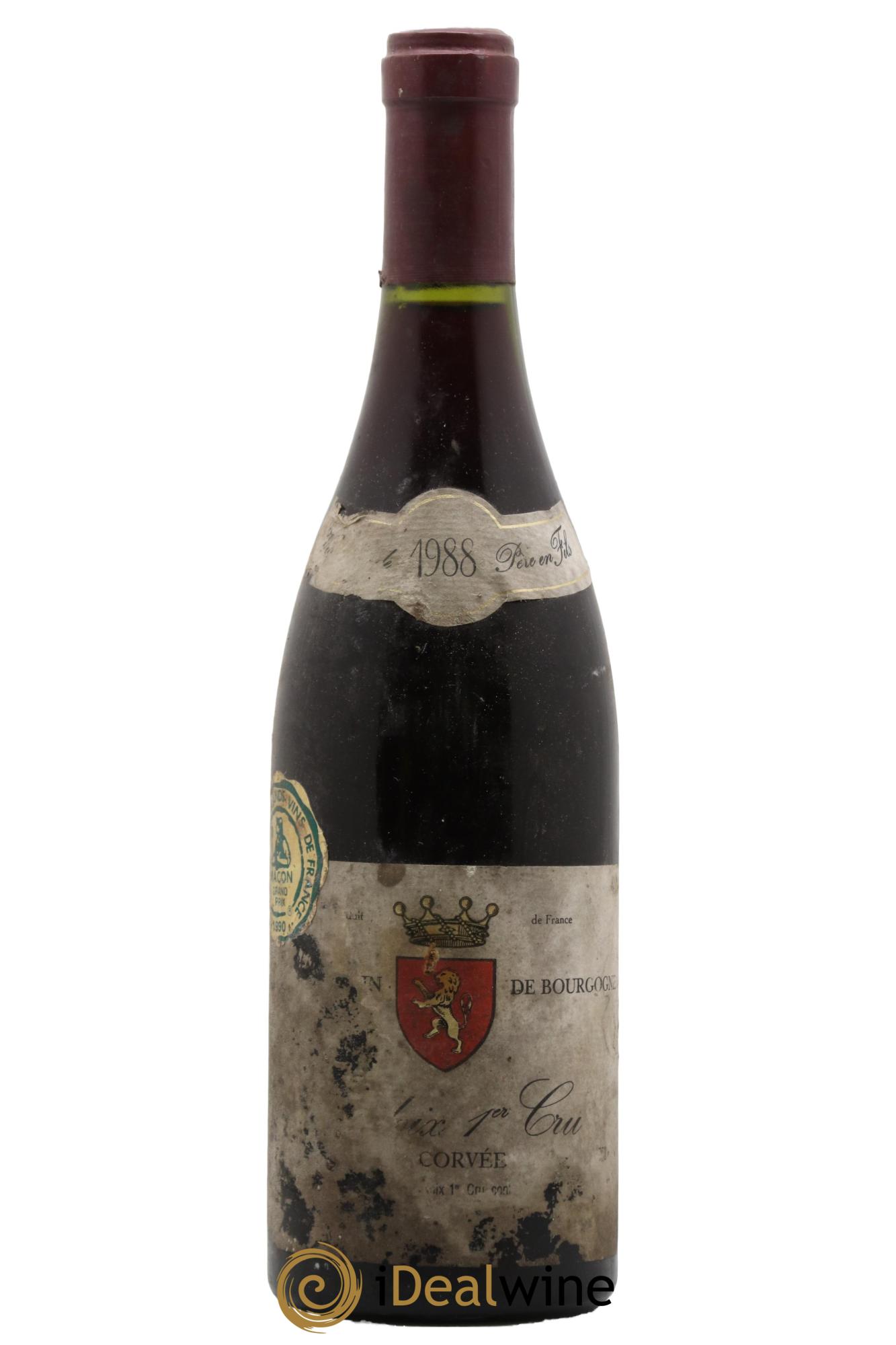 Ladoix 1er Cru Corvée Nudant 1988 - Lot de 1 bouteille - 0