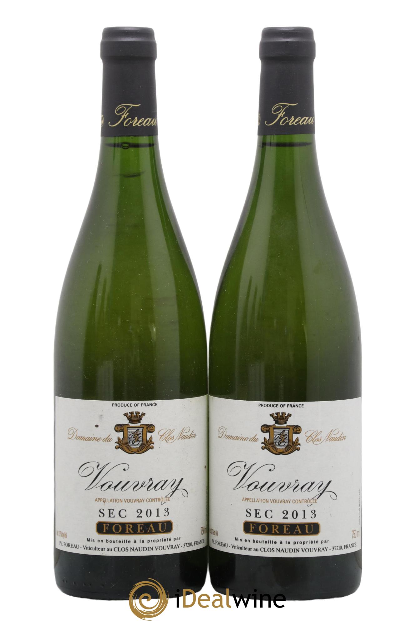 Vouvray Sec Clos Naudin - Philippe Foreau 2013 - Posten von 2 Flaschen - 0