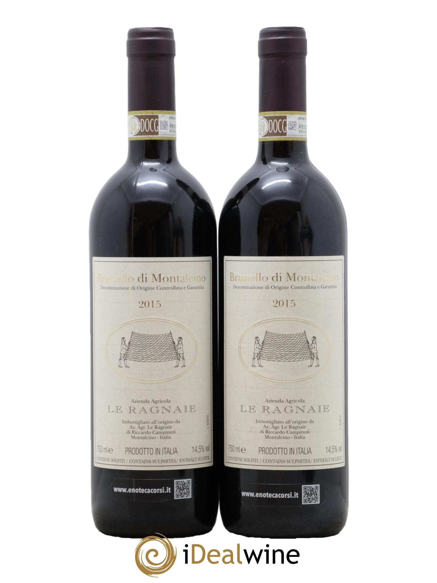 Brunello di Montalcino DOCG Le Ragnaie 2015 - Lotto di 2 bottiglie - 0