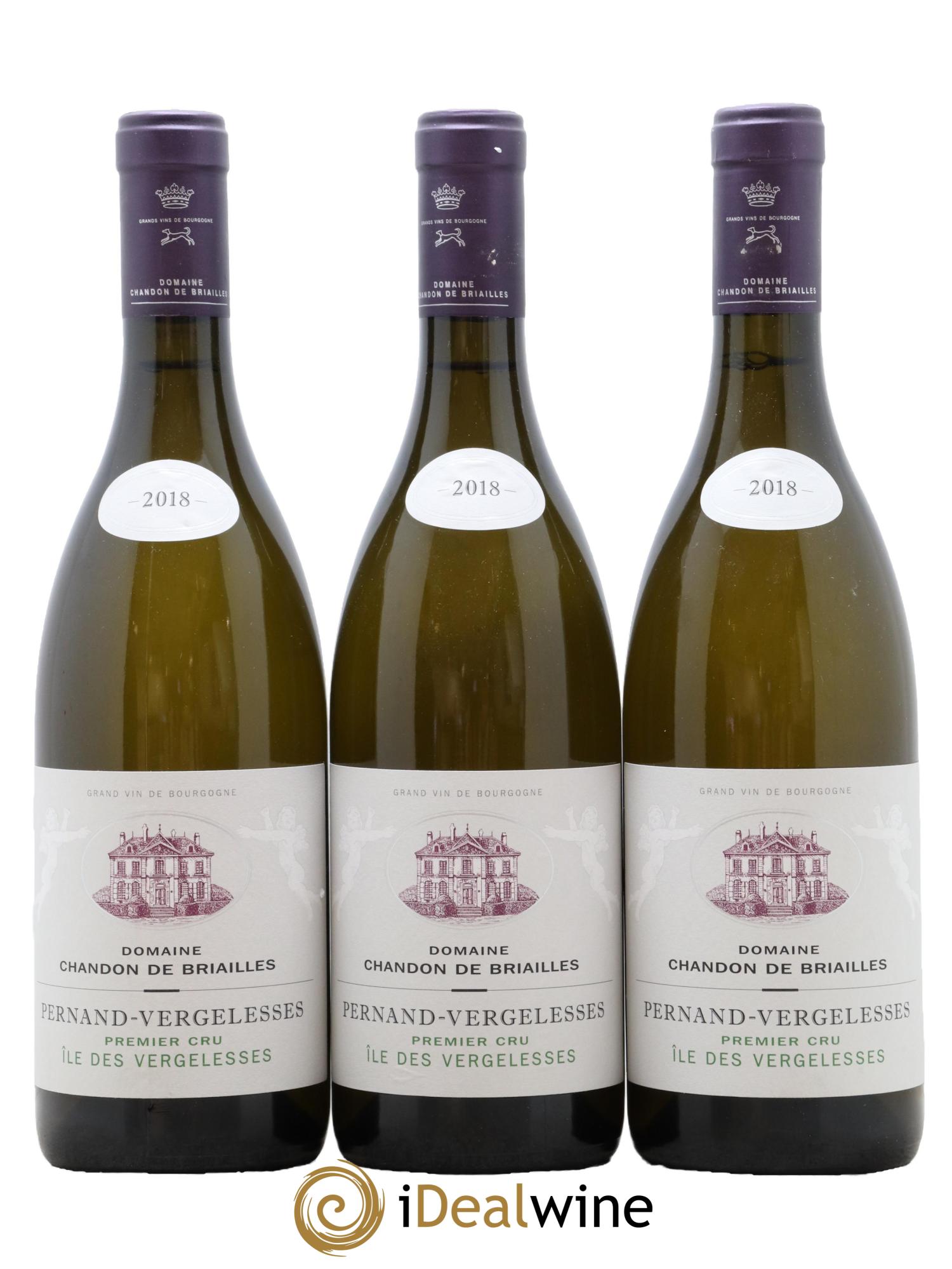 Pernand-Vergelesses 1er Cru Ile des Vergelesses Chandon de Briailles 2018 - Lotto di 3 bottiglie - 0