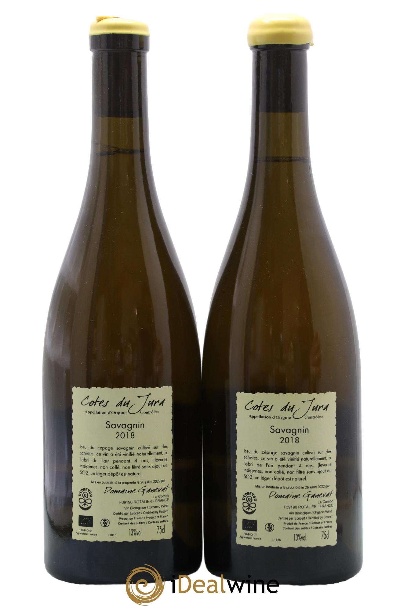 Côtes du Jura Savagnin En Billat Jean-François Ganevat (Domaine) 2018 - Lot of 2 bottles - 1