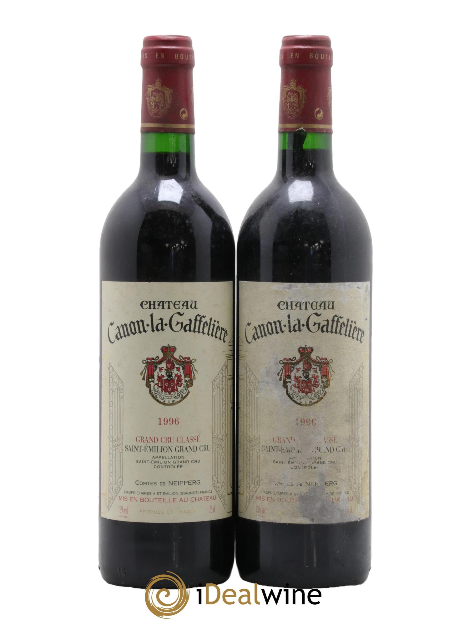 Château Canon la Gaffelière 1er Grand Cru Classé B 1996 - Posten von 2 Flaschen - 0