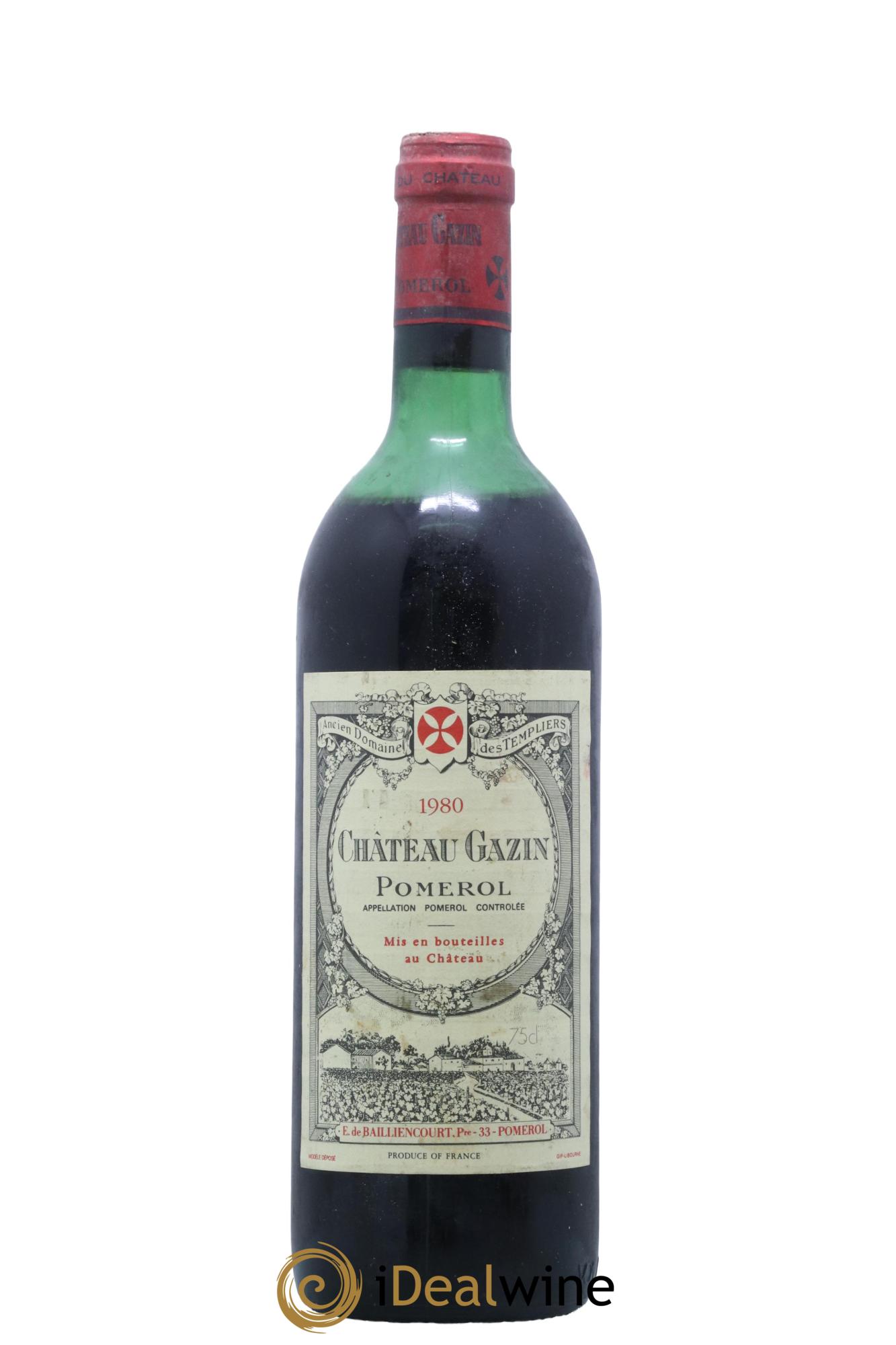 Château Gazin 1980 - Lot de 1 bouteille - 0