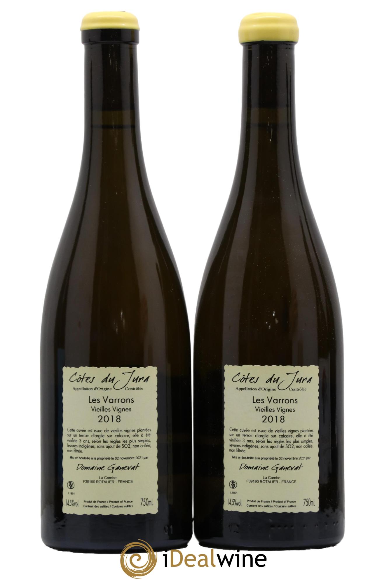 Côtes du Jura Les Varrons Vieilles Vignes Jean-François Ganevat (Domaine) 2018 - Lot of 2 bottles - 1