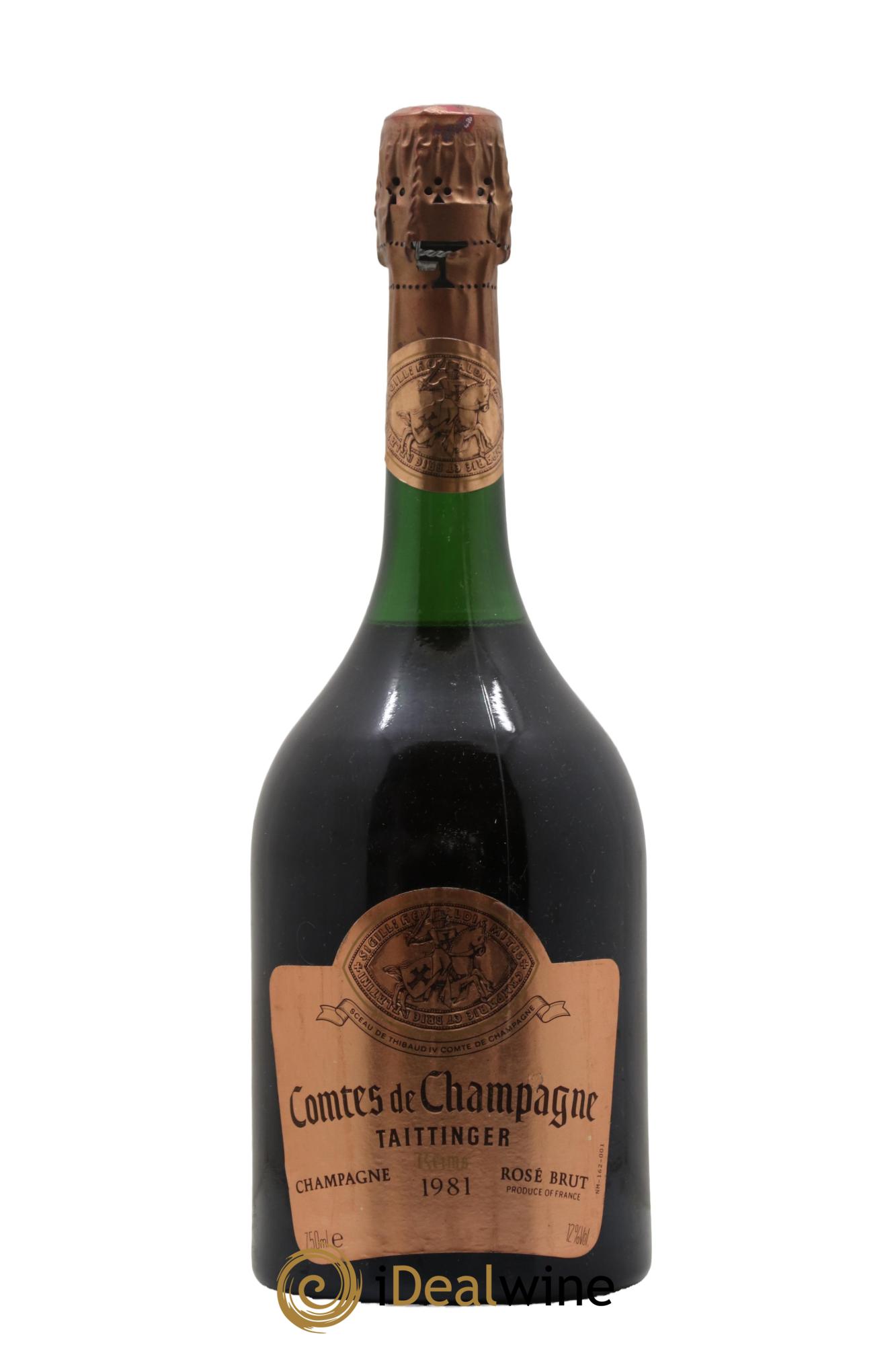 Comtes de Champagne Rosé Grand Cru Taittinger  1981 - Posten von 1 Flasche - 0