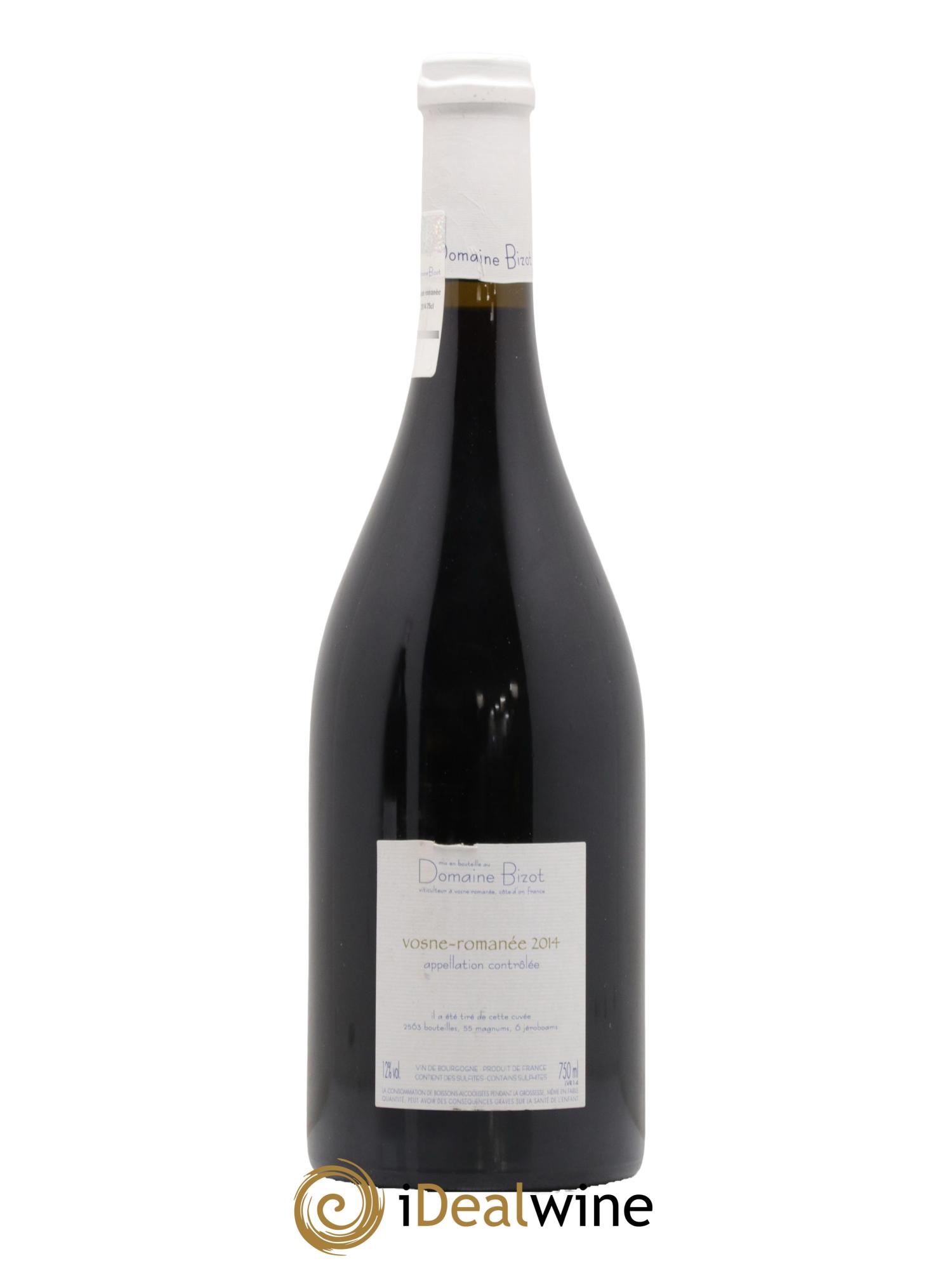 Vosne-Romanée Bizot (Domaine)  2014 - Posten von 1 Flasche - 1