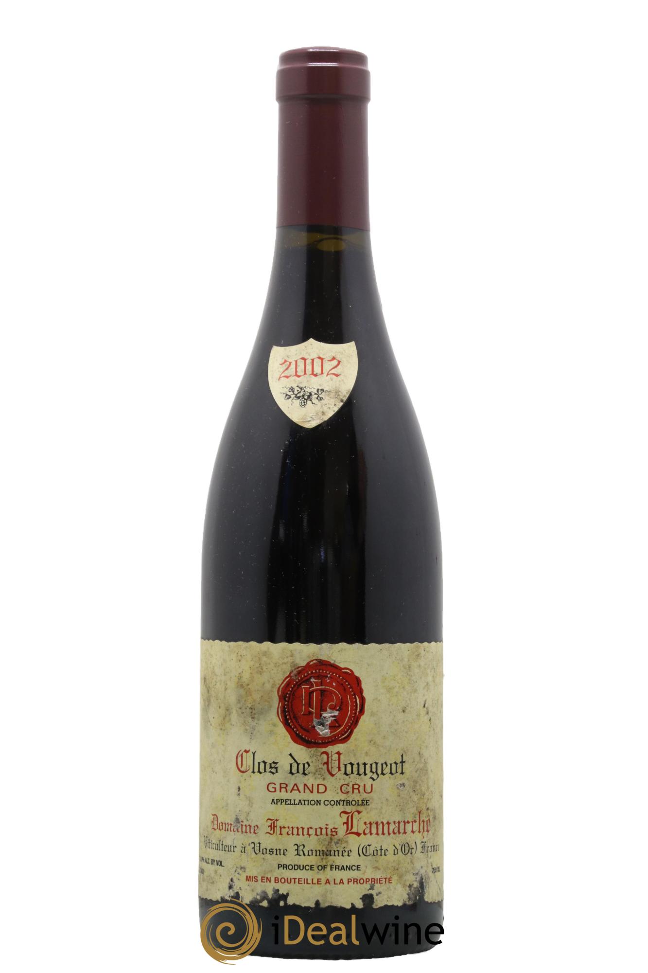 Clos de Vougeot Grand Cru Lamarche (Domaine) 2002 - Lotto di 1 bottiglia - 0