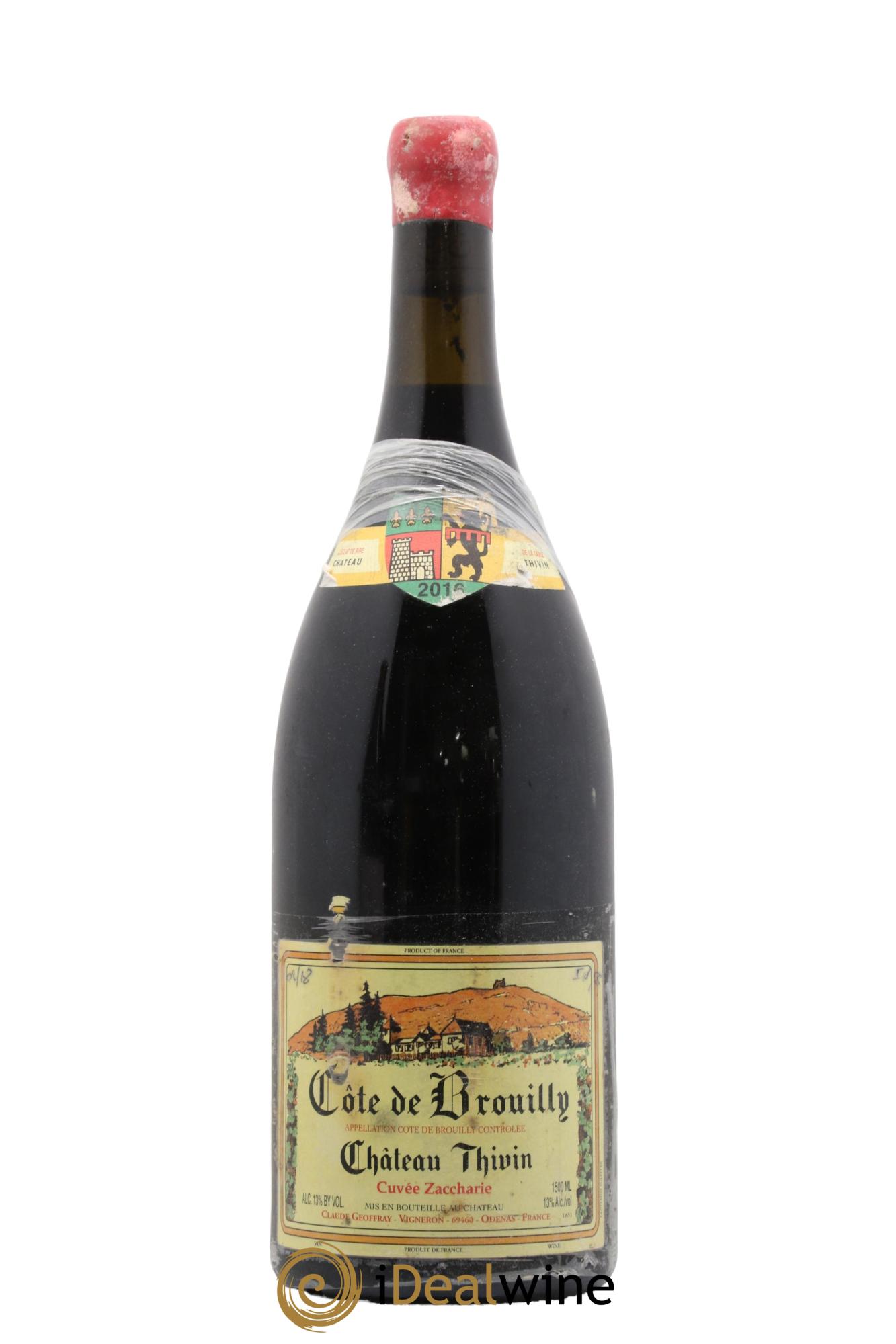 Côte de Brouilly Cuvée Zaccharie Château Thivin 2016 - Lotto di 1 magnum - 0