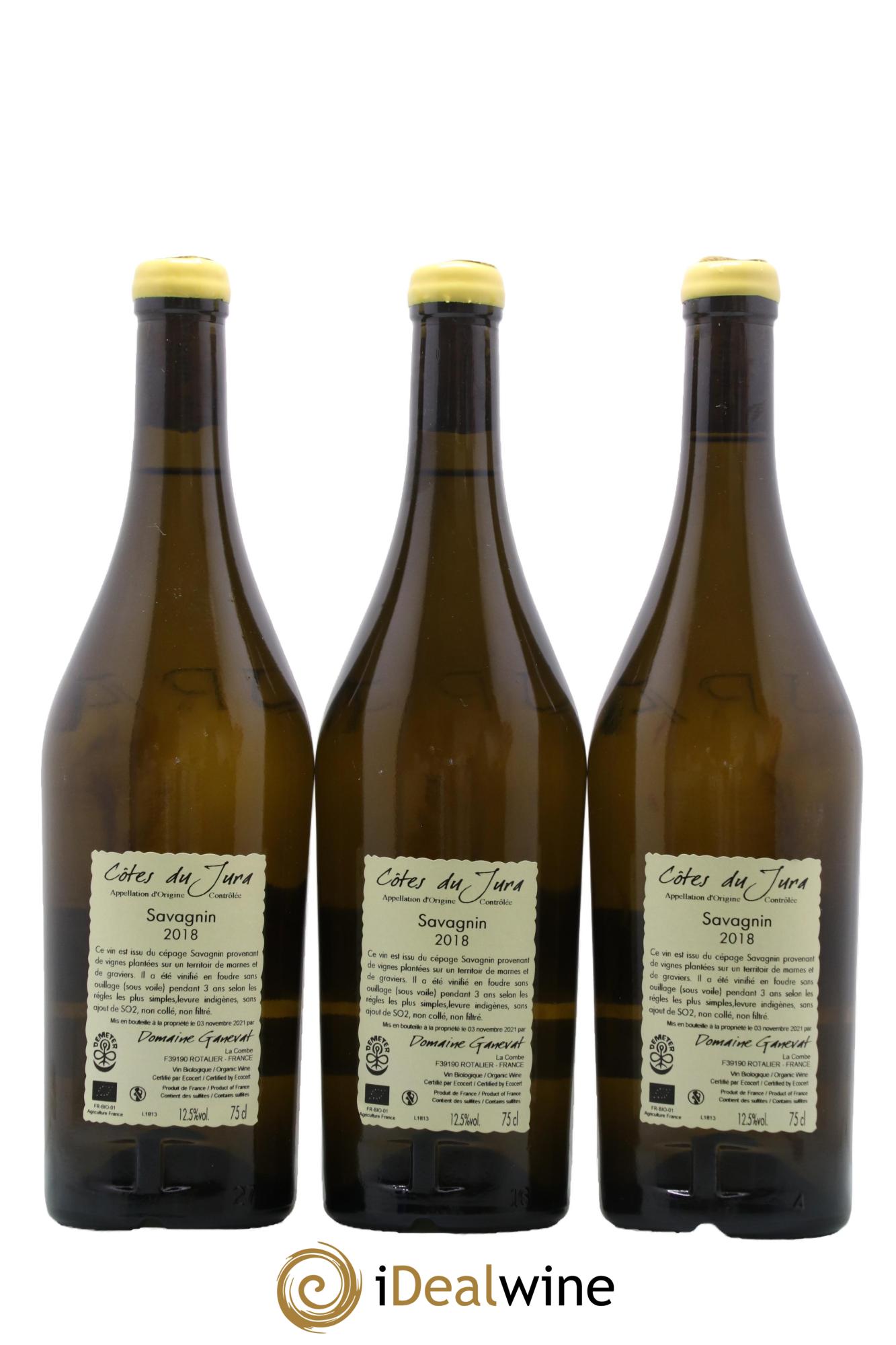 Côtes du Jura Les Grands Teppes Savagnin (sous voile) Jean-François Ganevat (Domaine) 2018 - Lot of 3 bottles - 1