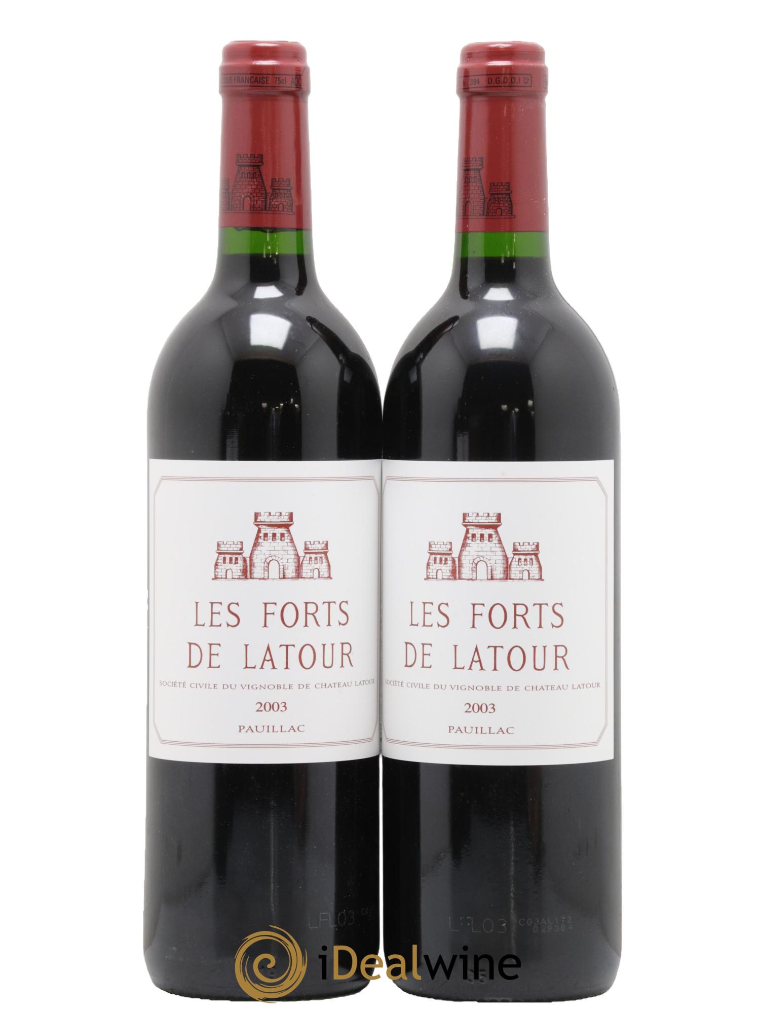 Les Forts de Latour Second Vin 2003 - Lot of 2 bottles - 0