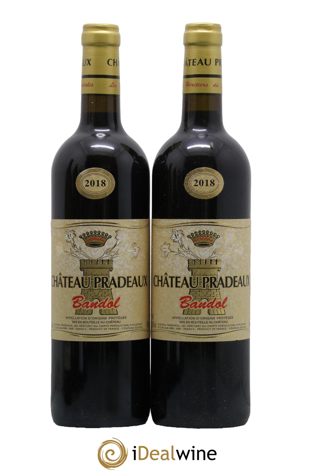 Bandol Château Pradeaux Famille Portalis 2018 - Lot de 2 bouteilles - 0