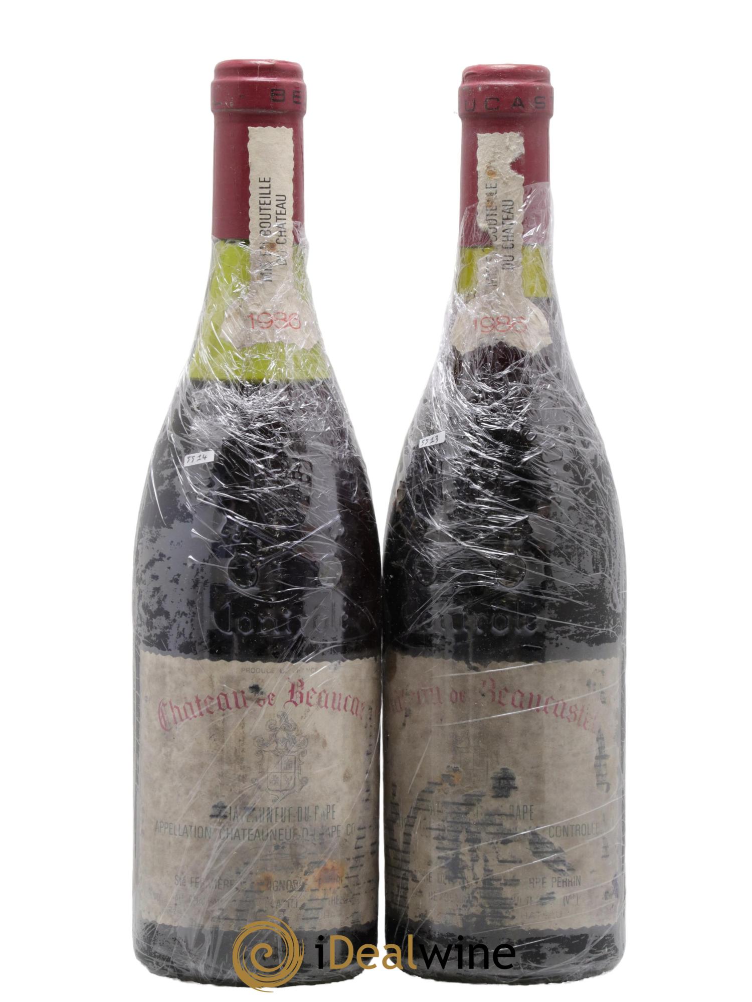 Châteauneuf-du-Pape Château de Beaucastel Famille Perrin 1986 - Posten von 2 Flaschen - 0