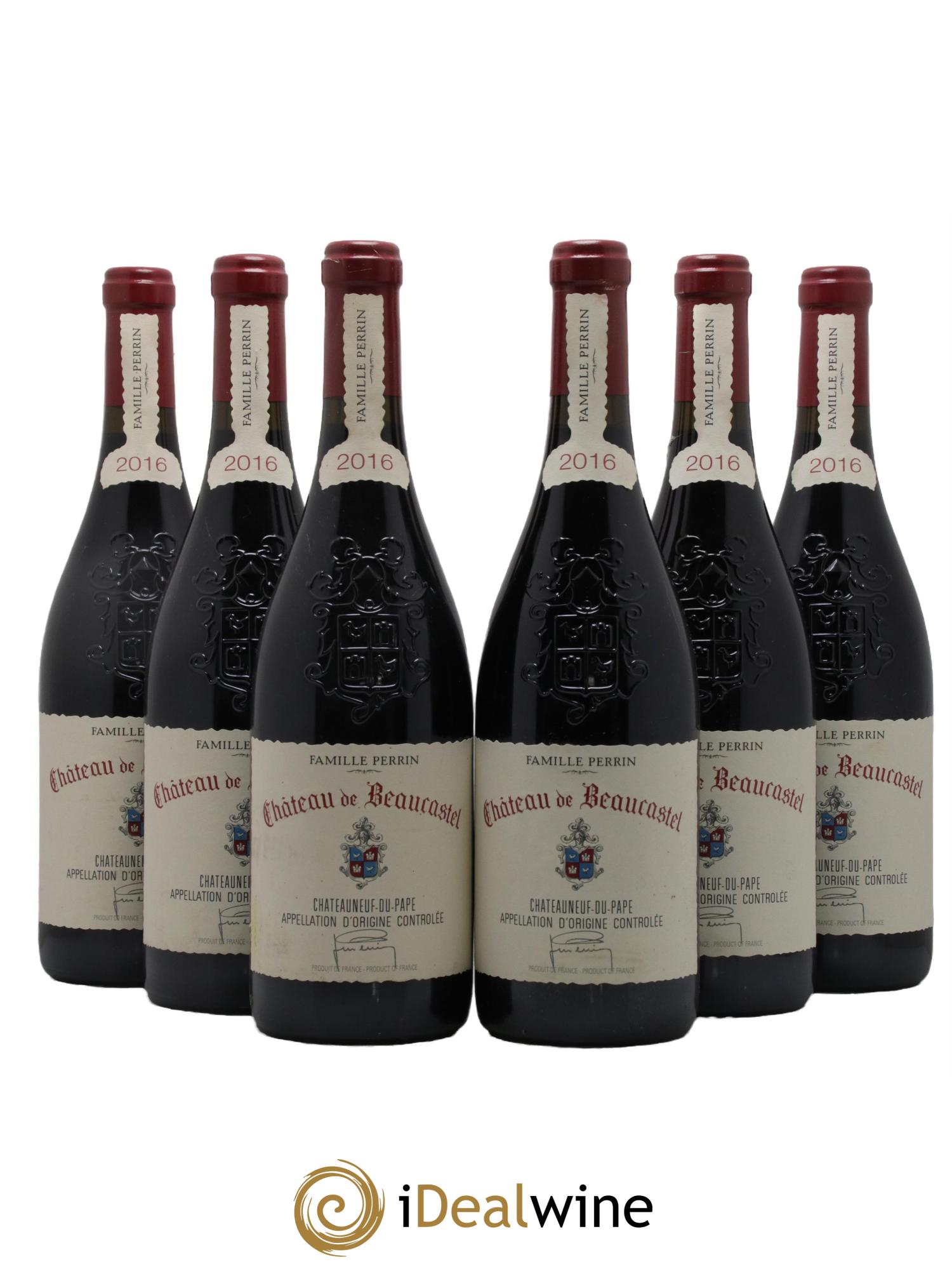 Châteauneuf-du-Pape Château de Beaucastel Famille Perrin 2016 - Lot of 6 bottles - 0