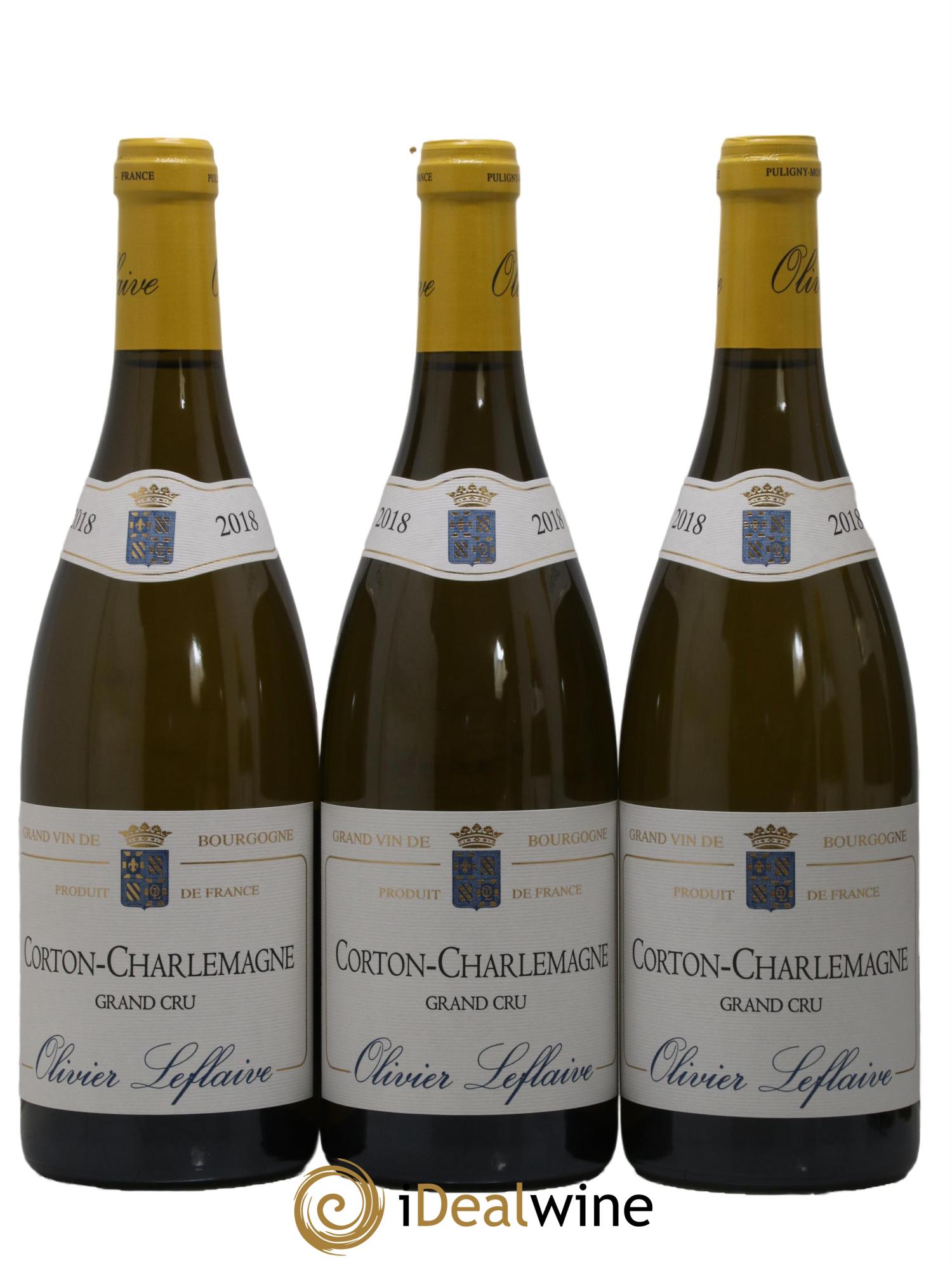 Corton-Charlemagne Grand Cru Olivier Leflaive 2018 - Lot of 6 bottles - 1