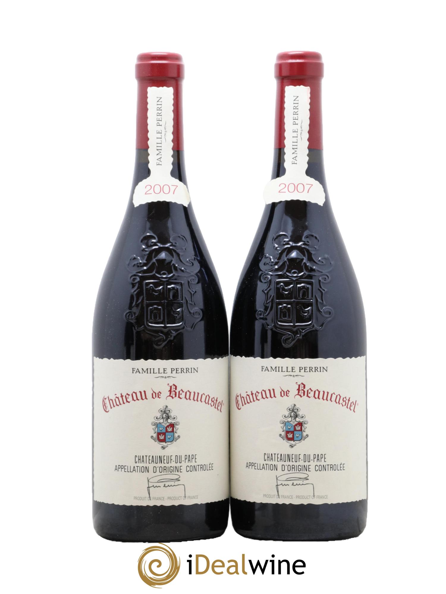 Châteauneuf-du-Pape Château de Beaucastel Famille Perrin 2007 - Lot de 2 bouteilles - 0