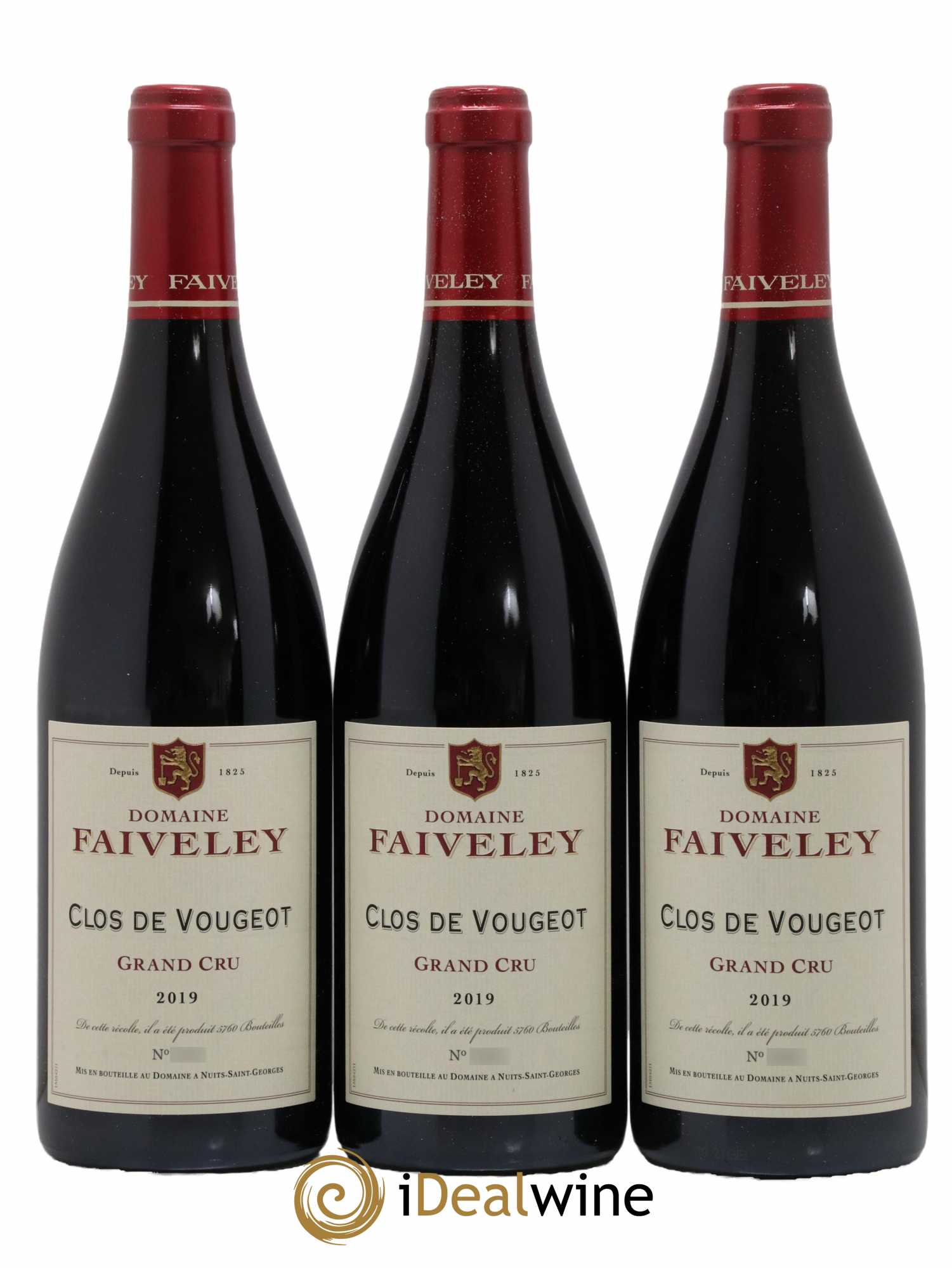 Clos de Vougeot Grand Cru Faiveley 2019 - Lot de 3 bouteilles - 0