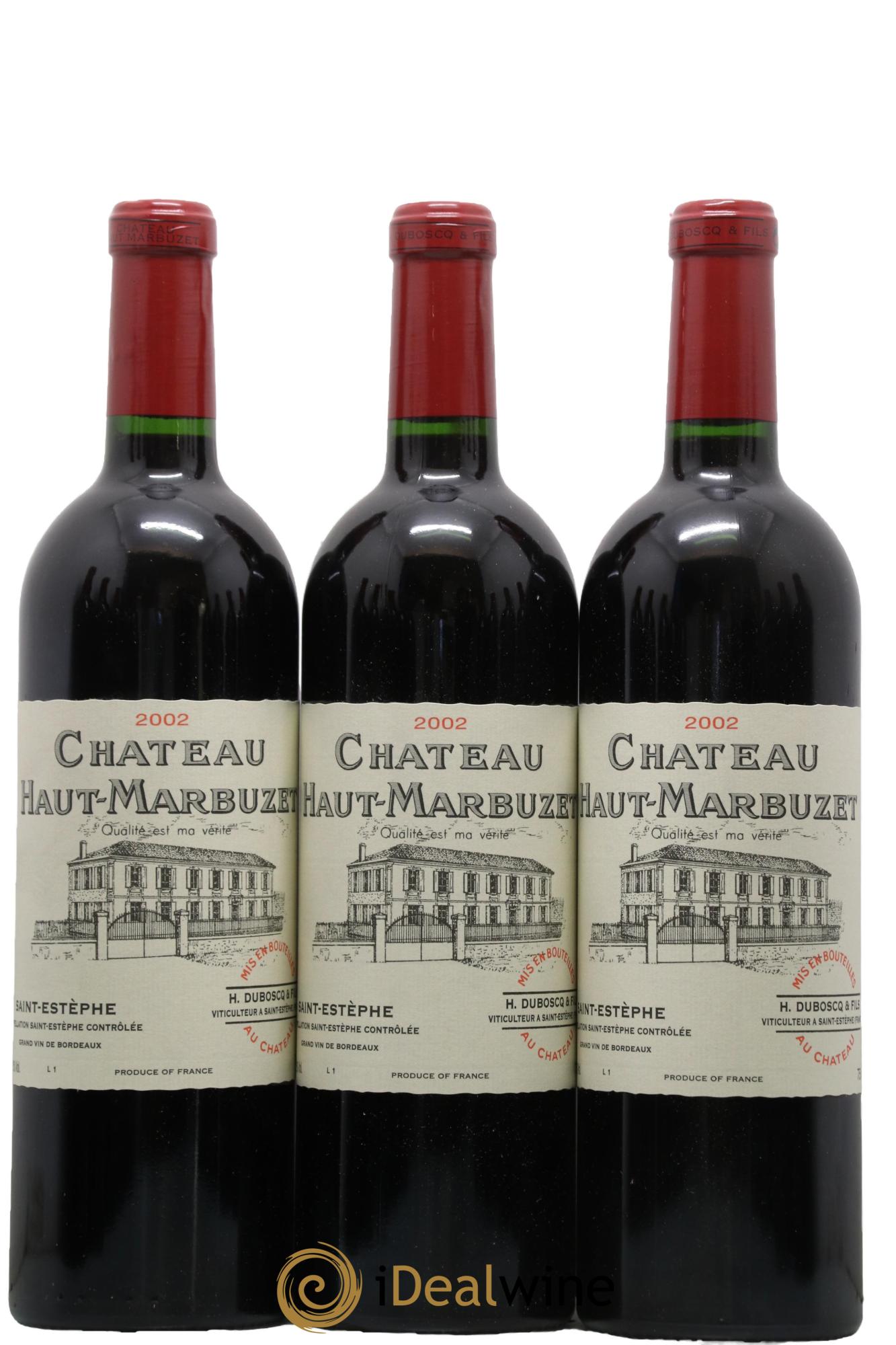 Château Haut Marbuzet 2002 - Lot de 12 bouteilles - 1