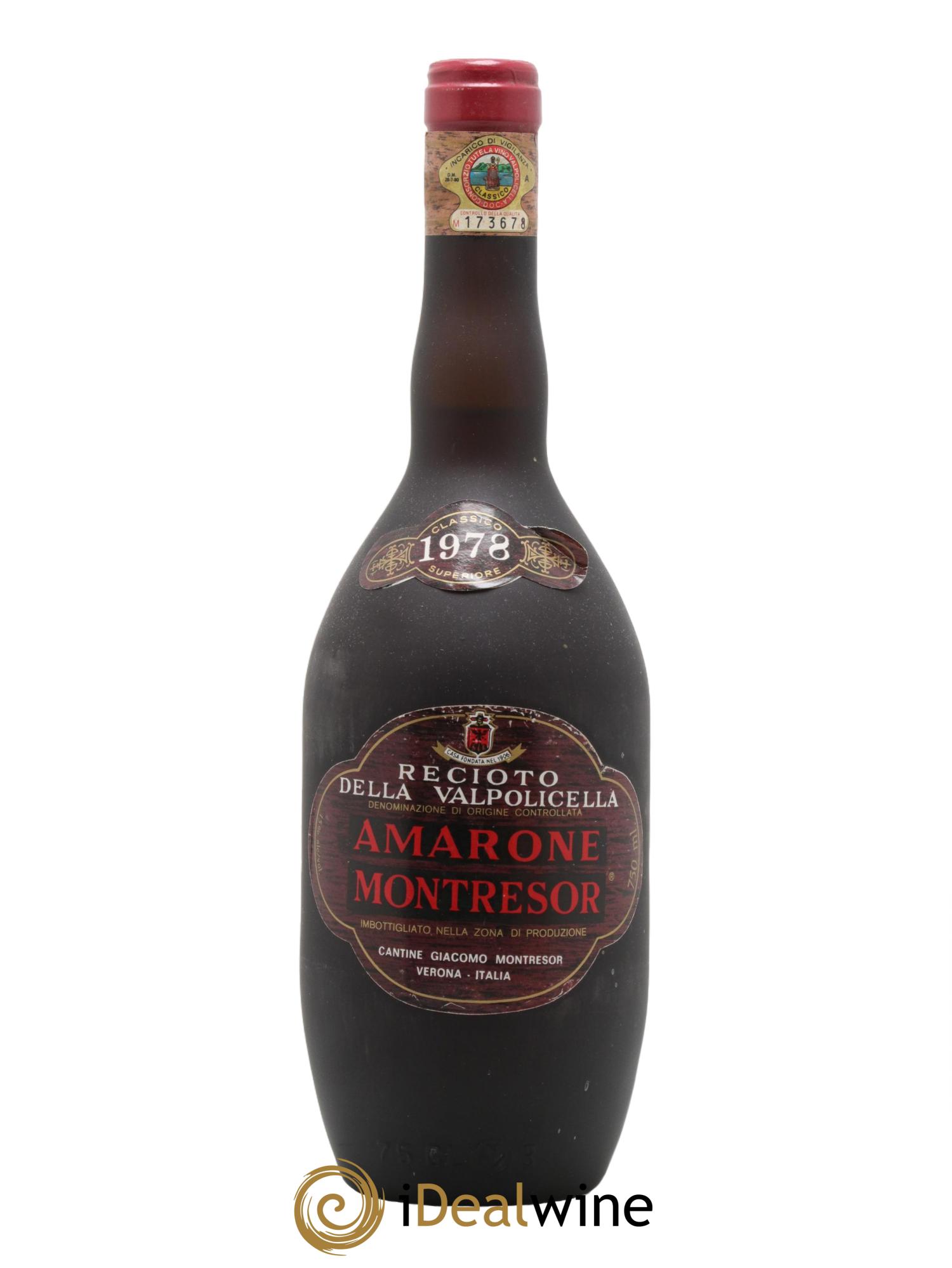 Amarone della Valpolicella DOC Superiore Montresor 1978 - Lot de 1 bouteille - 0