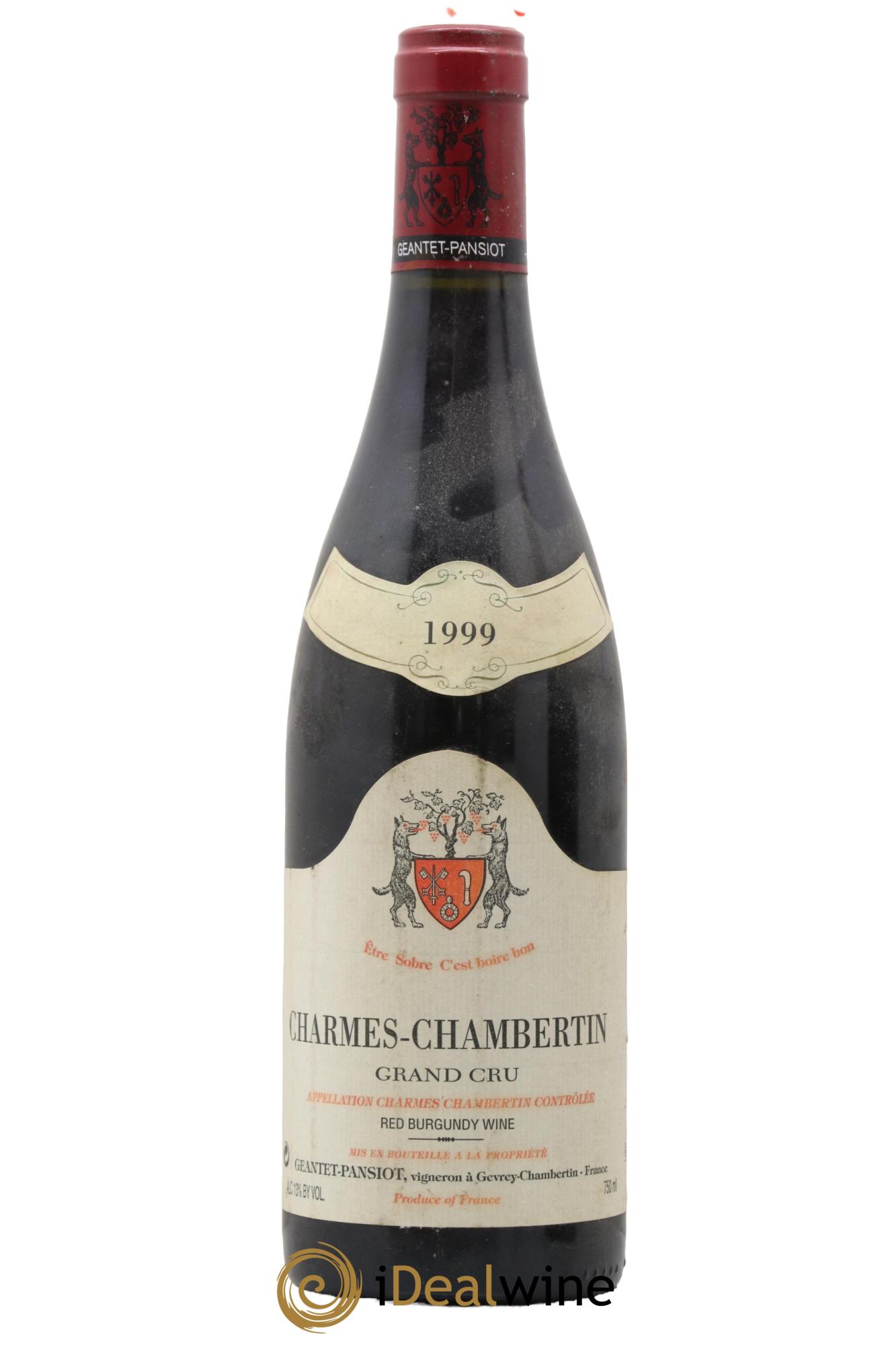 Charmes-Chambertin Grand Cru Geantet-Pansiot 1999 - Posten von 1 Flasche - 0