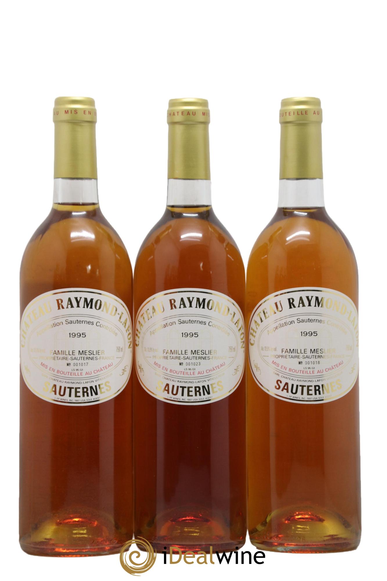 Château Raymond Lafon 1995 - Posten von 6 Flaschen - 1