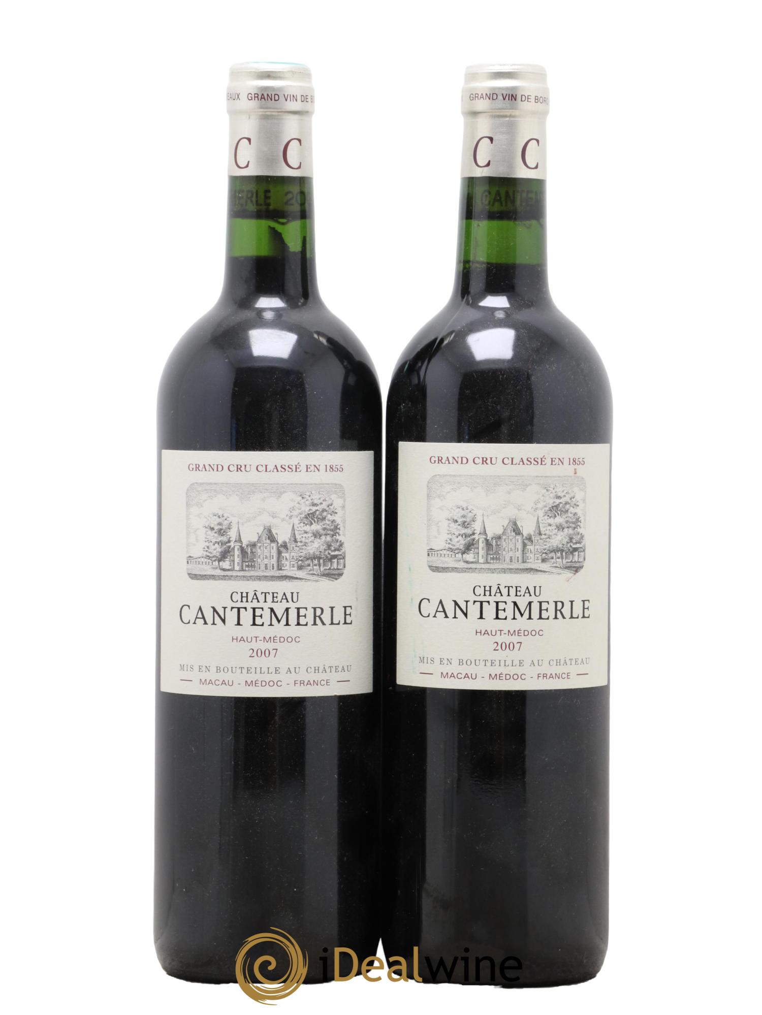 Château Cantemerle 5ème Grand Cru Classé 2007 - Lot de 2 bouteilles - 0