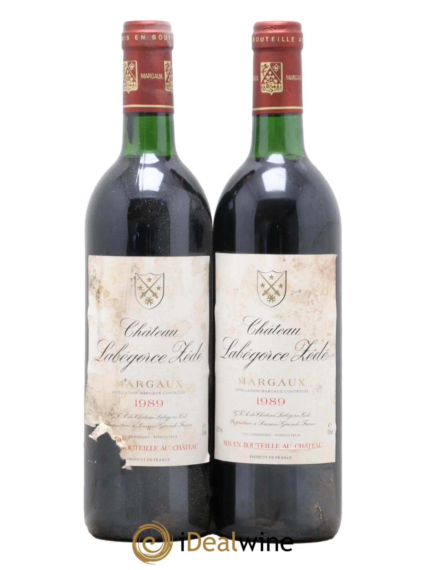 Château Labegorce Zédé Cru Bourgeois 1989 - Posten von 2 Flaschen - 0