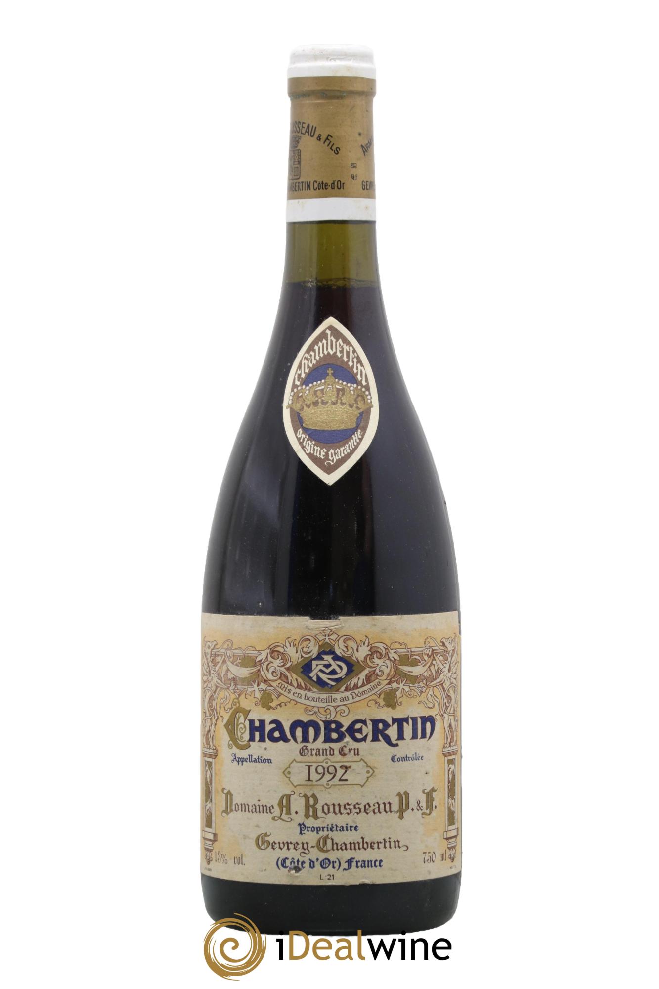 Chambertin Grand Cru Armand Rousseau (Domaine) 1992 - Posten von 1 Flasche - 0