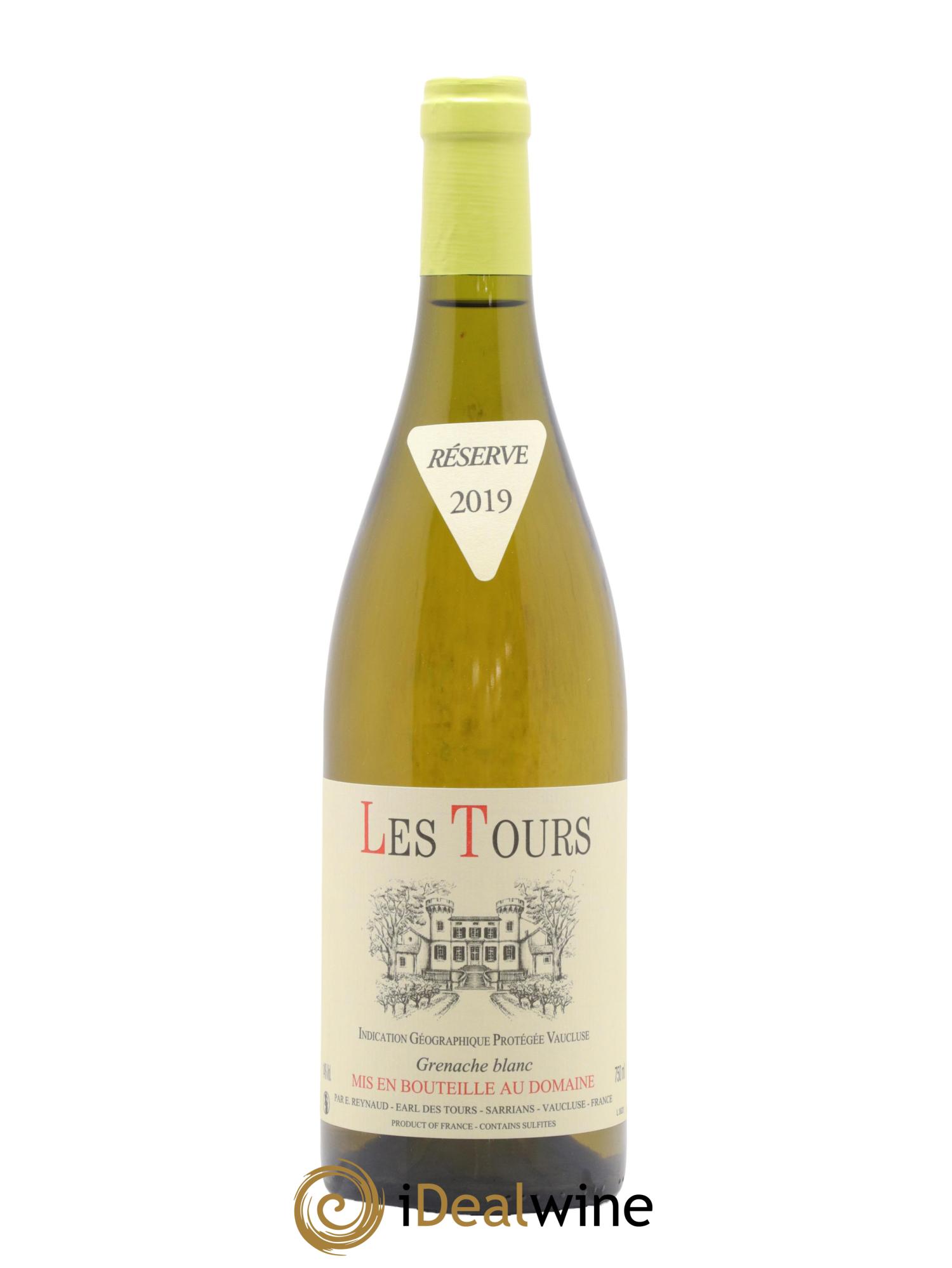 IGP Vaucluse (Vin de Pays de Vaucluse) Les Tours Grenache Blanc Emmanuel Reynaud 2019 - Lot de 1 bouteille - 0