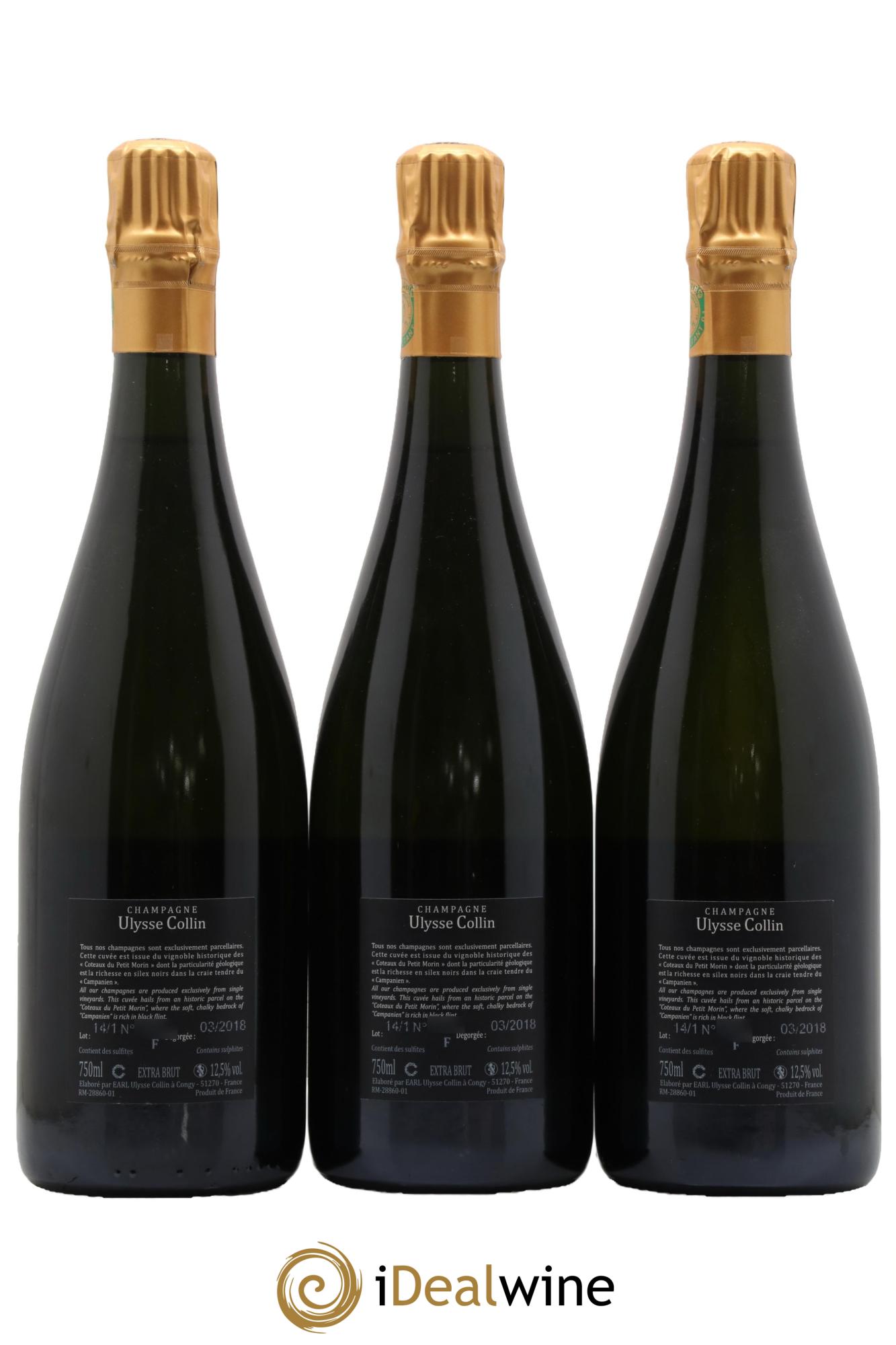 Blancs de Blancs Extra Brut Les Pierrières Ulysse Collin - Lot de 3 bouteilles - 1