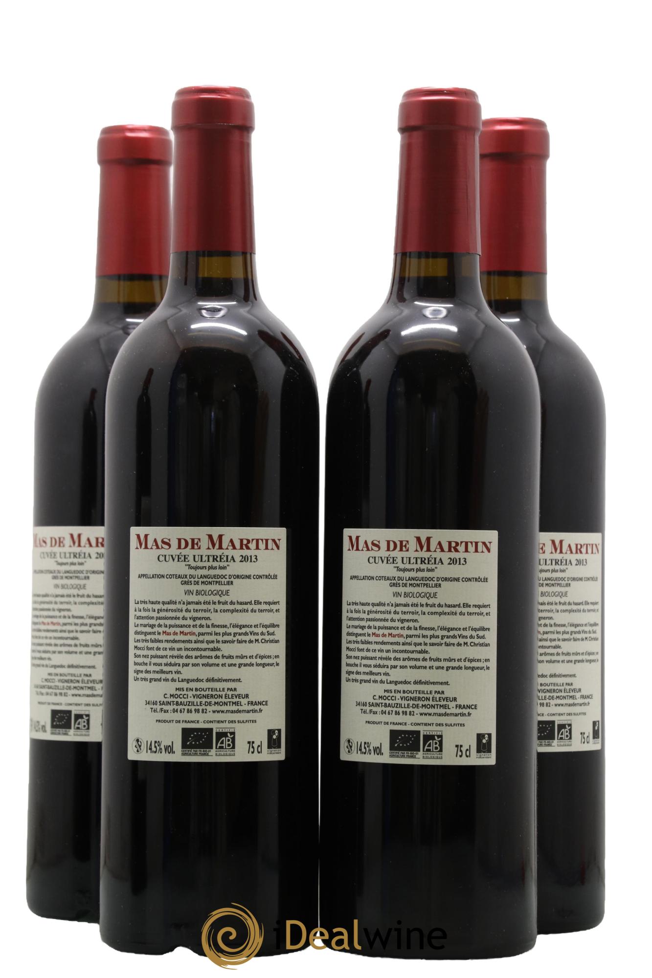 Languedoc Ultreïa Mas de Martin 2013 - Lot de 4 bouteilles - 1