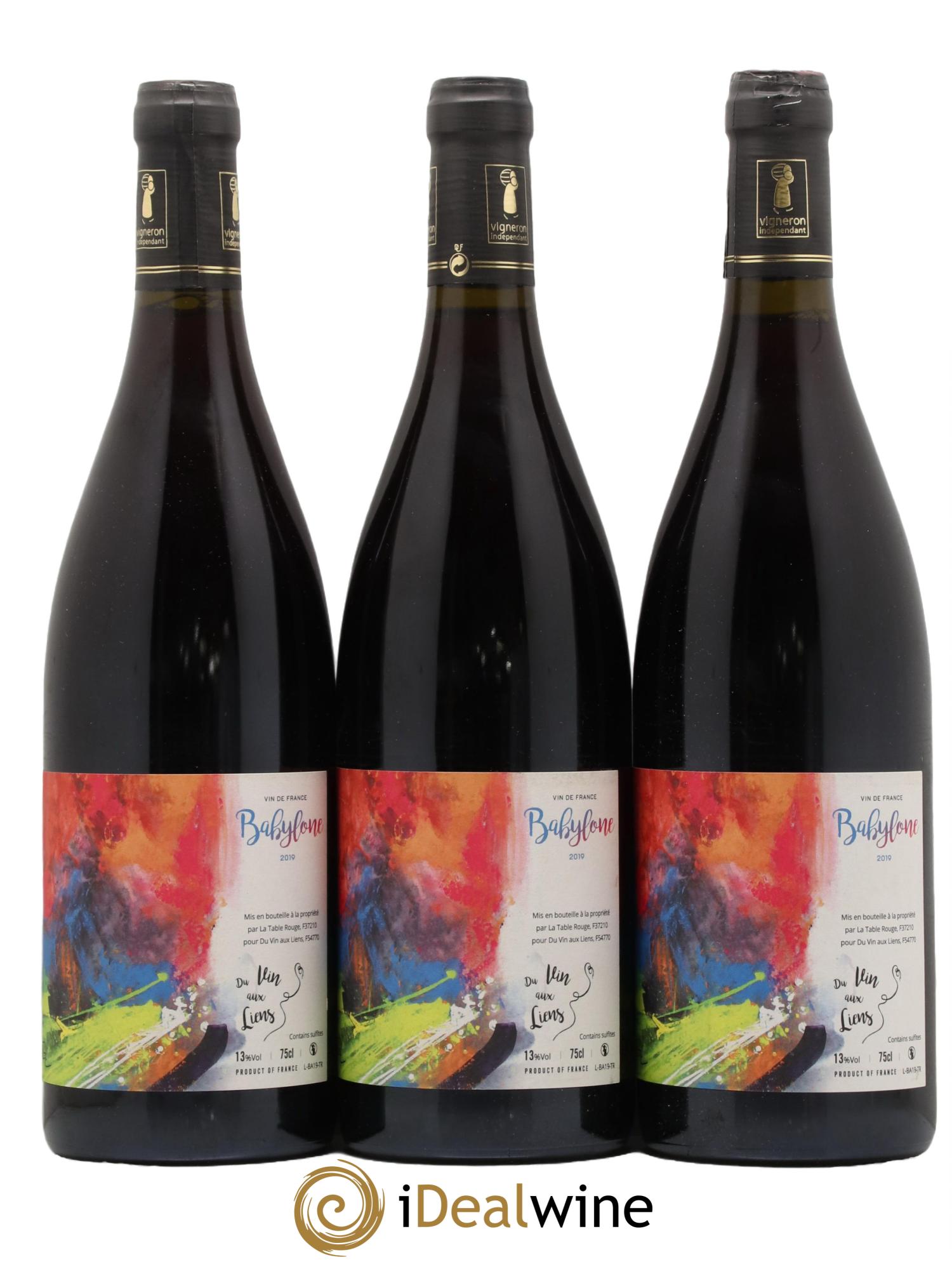 Vin de France Babylone Domaine Du Vin aux Liens 2019 - Lot de 3 bouteilles - 0