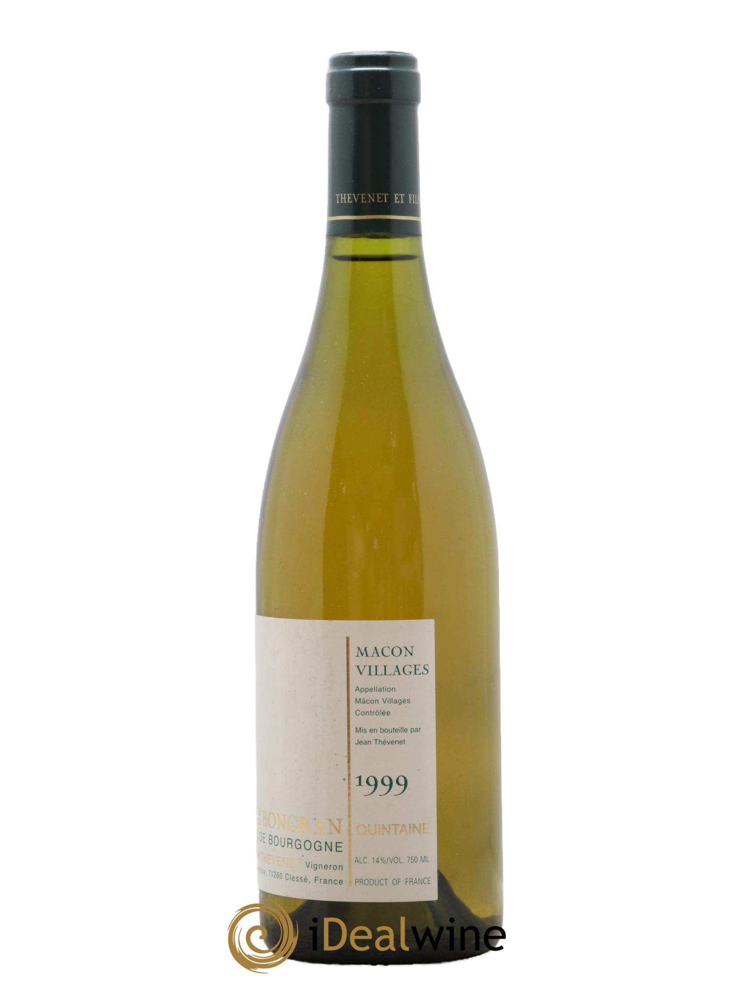 Mâcon-Clessé Cuvée Levroutée Domaine de la Bongran (J.Thevenet) 1999 - Posten von 1 Flasche - 1