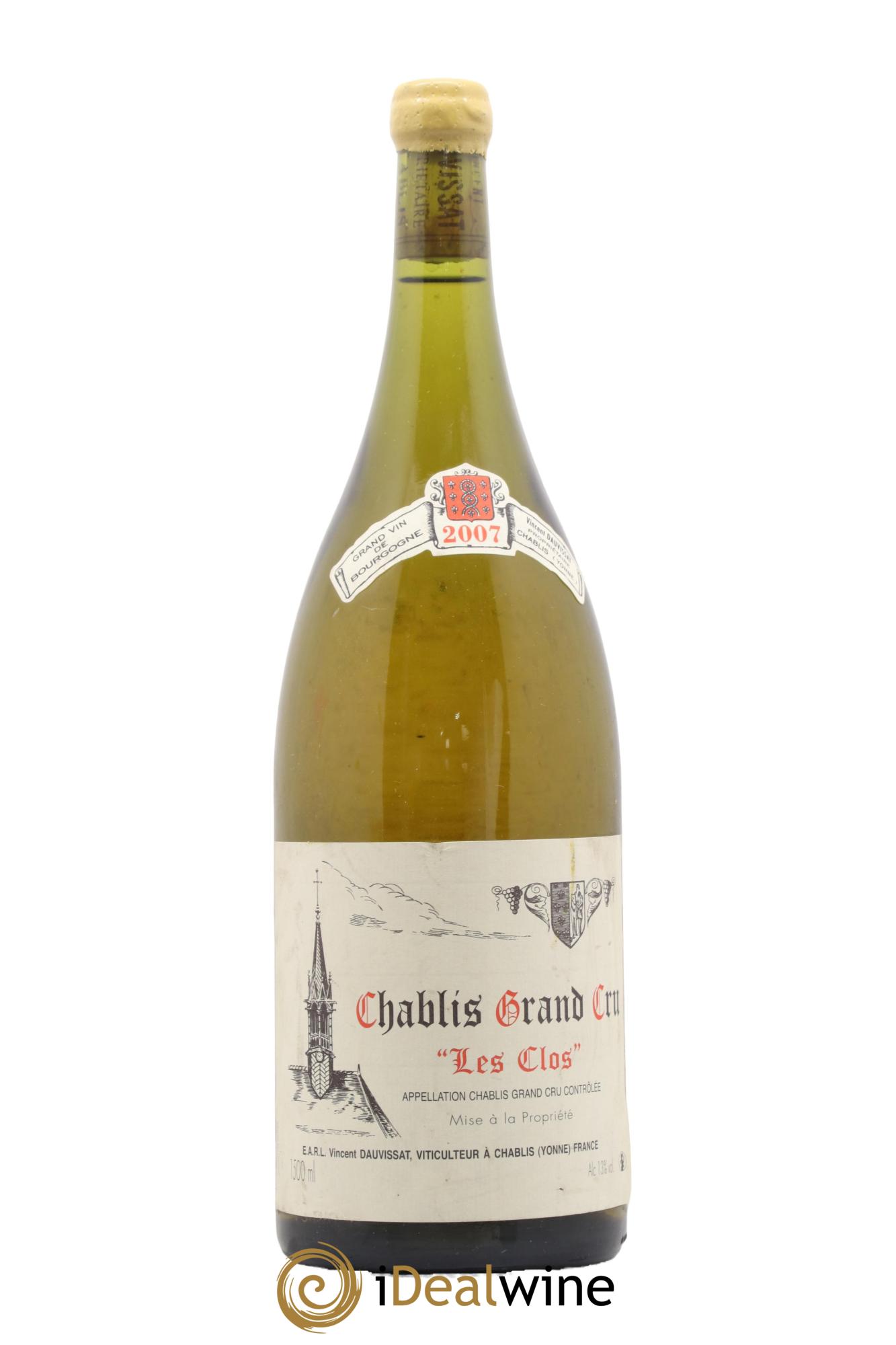 Chablis Grand Cru Les Clos Vincent Dauvissat (Domaine)  2007 - Lot of 1 magnum - 0