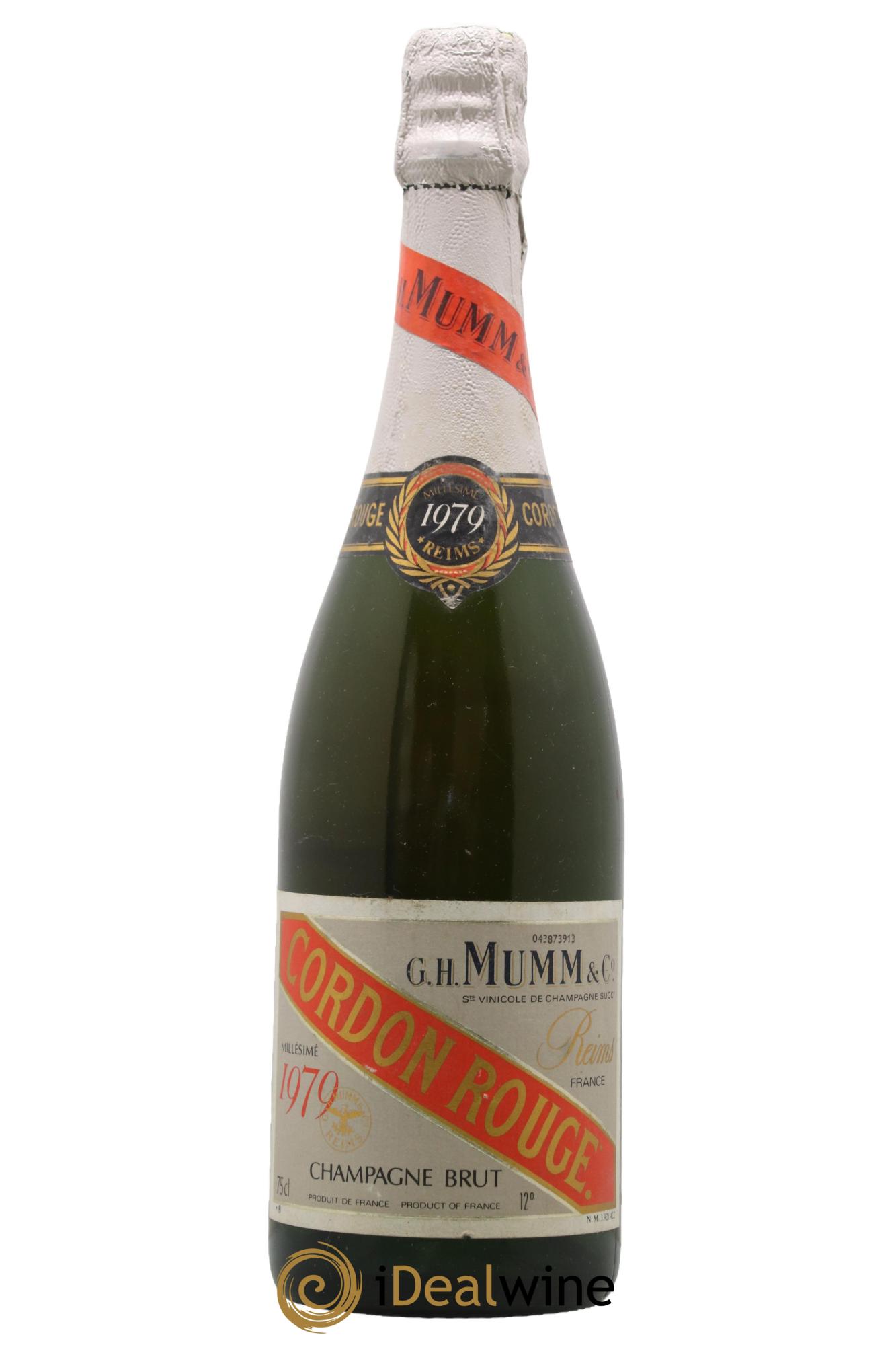 Cordon Rouge Mumm 1979 - Lot of 1 bottle - 0