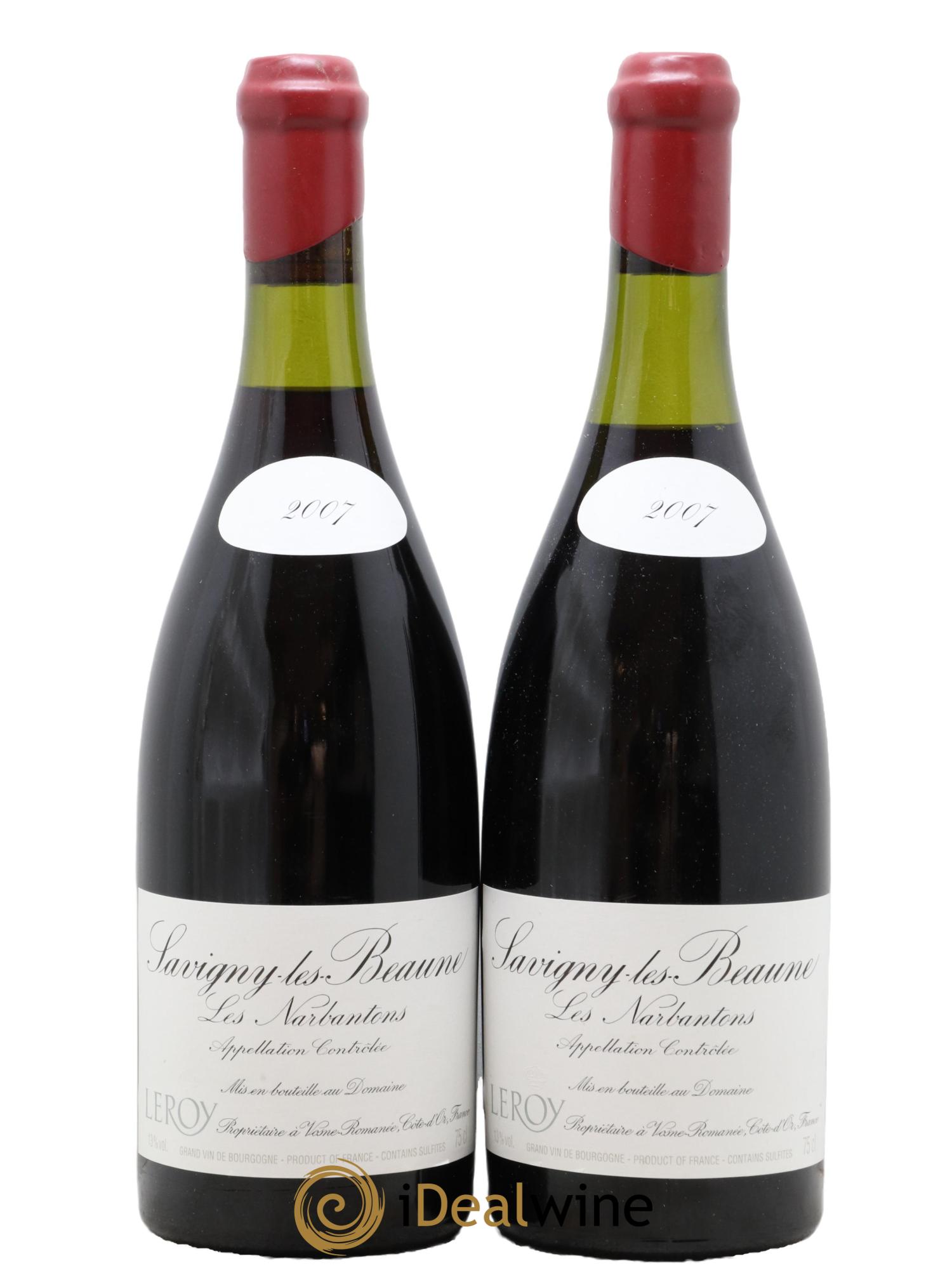 Savigny-lès-Beaune 1er Cru Les Narbantons Leroy (Domaine)  2007 - Lot de 2 bouteilles - 0