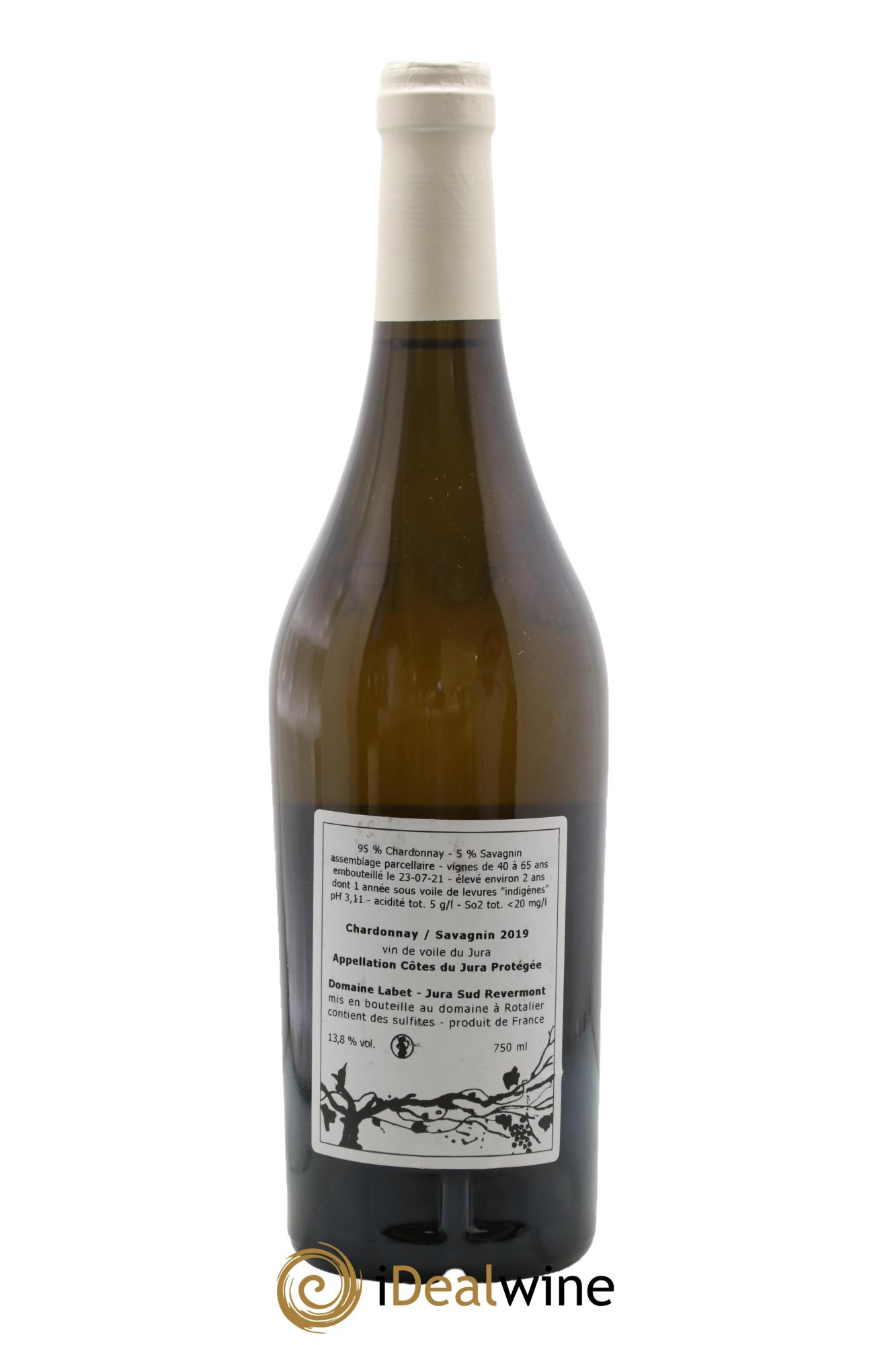 Côtes du Jura Vin de Voile Chardonnay-Savagnin cuvée de garde Romain - Julien  - Charline Labet 2019 - Lot of 1 bottle - 1