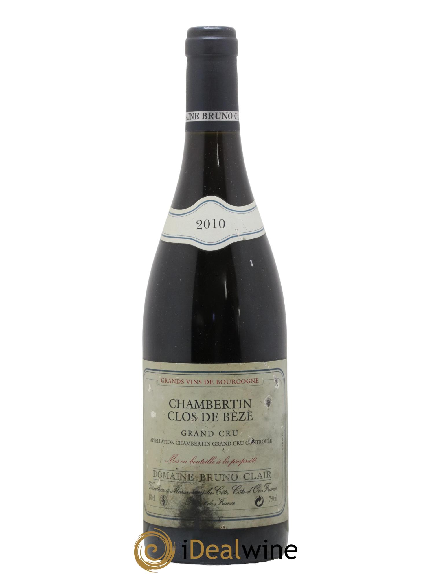 Chambertin Clos de Bèze Grand Cru Bruno Clair (Domaine) 2010 - Posten von 1 Flasche - 0