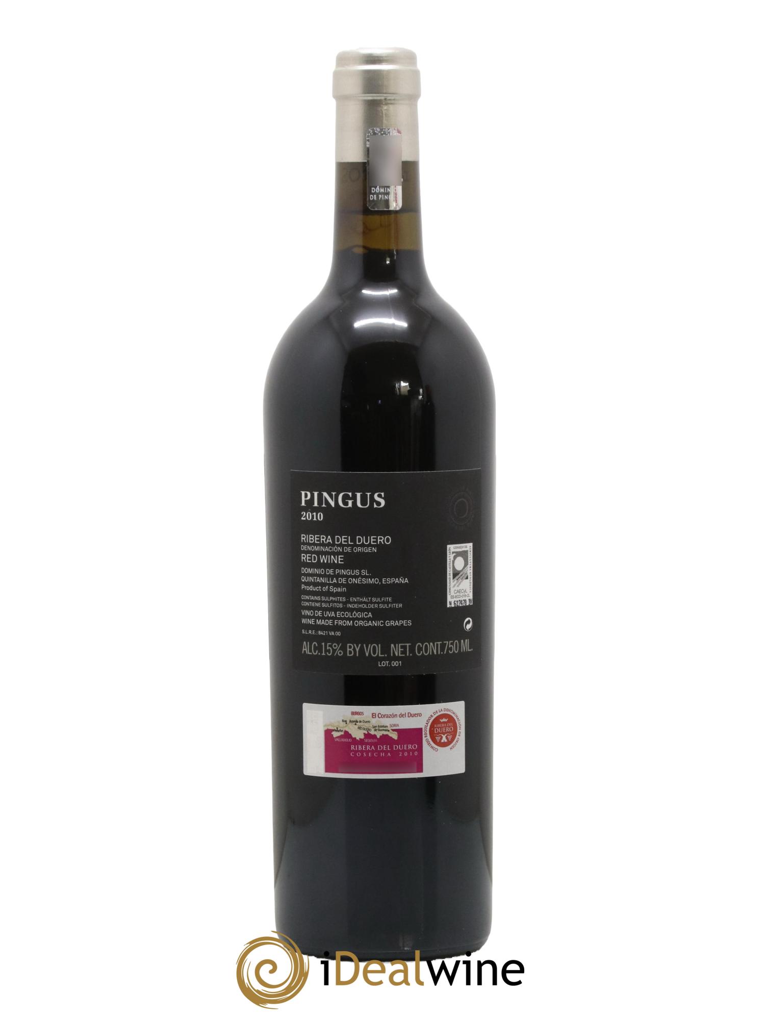 Ribera Del Duero Pingus Dominio de Pingus - Peter Sisseck 2010 - Lotto di 1 bottiglia - 1