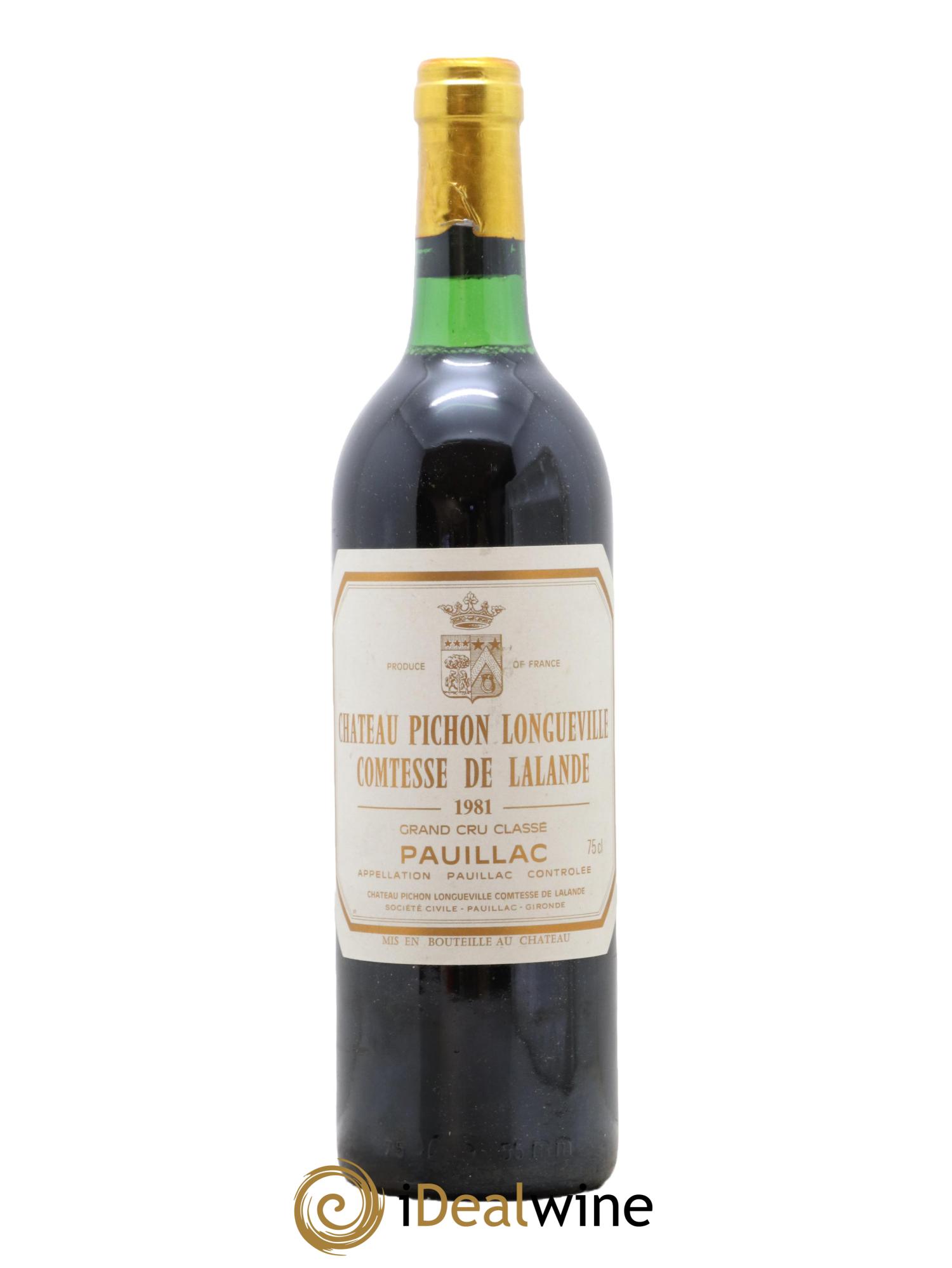 Château Pichon Longueville Comtesse de Lalande 2ème Grand Cru Classé 1981 - Lot de 1 bouteille - 0