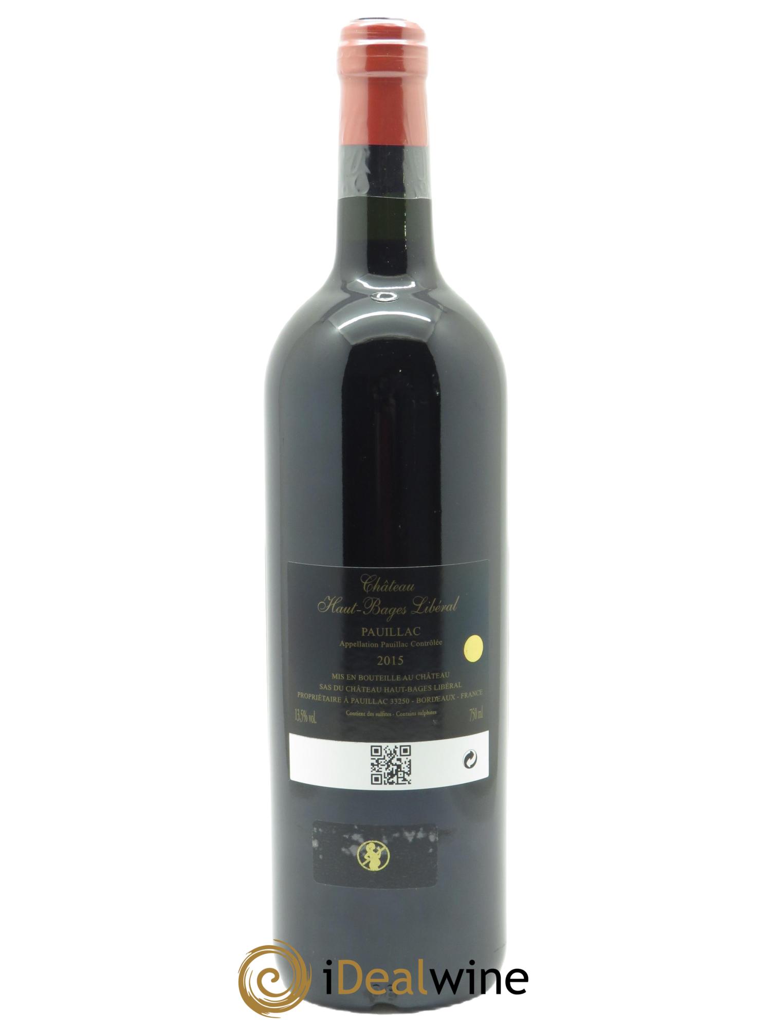 Château Haut Bages Libéral 5ème Grand Cru Classé (Original-holzkiste ab 12 bts) 2015 - Posten von 1 Flasche - 1