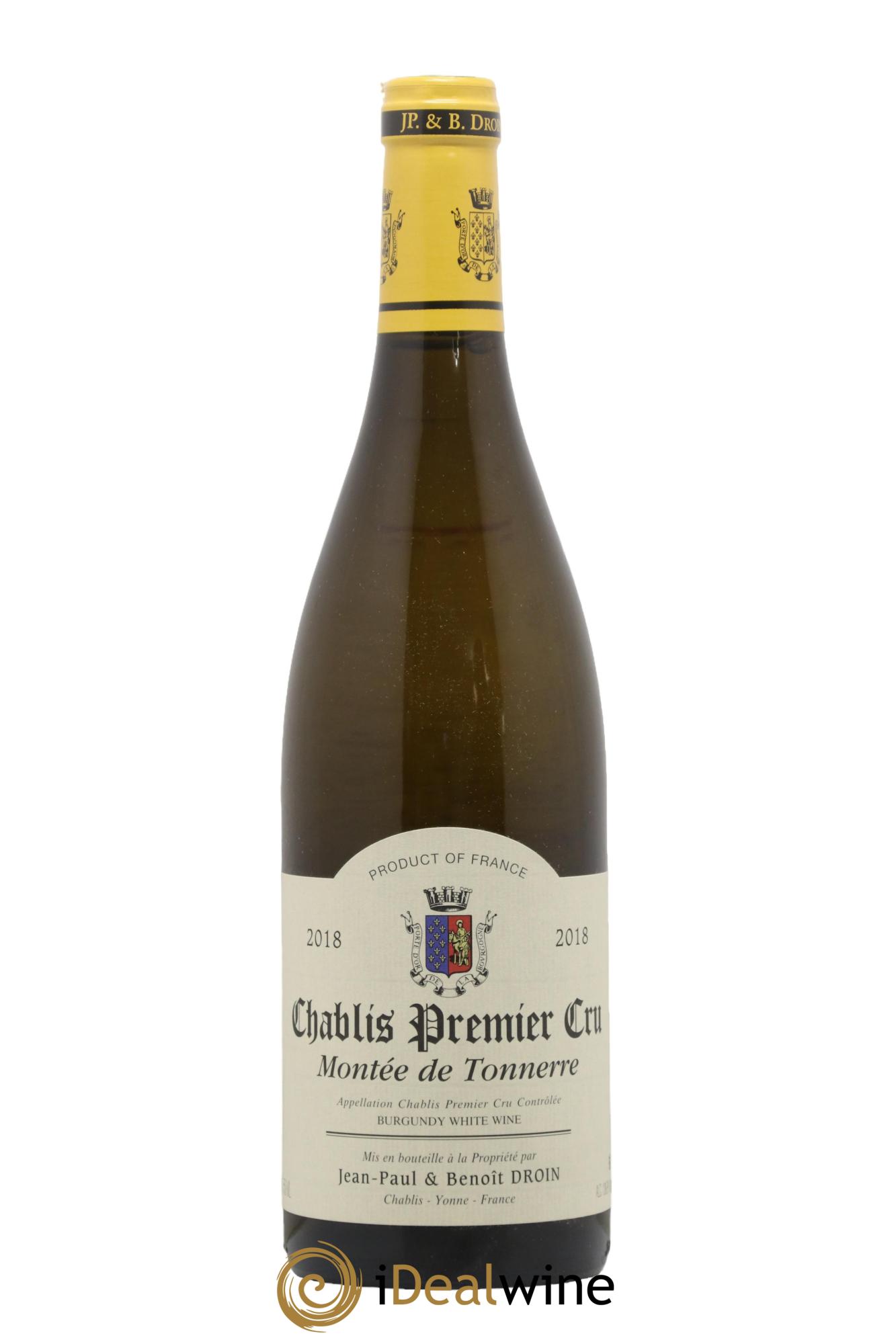 Chablis 1er Cru Montée de Tonnerre Jean-Paul & Benoît Droin (Domaine) 2018 - Lot of 1 bottle - 0