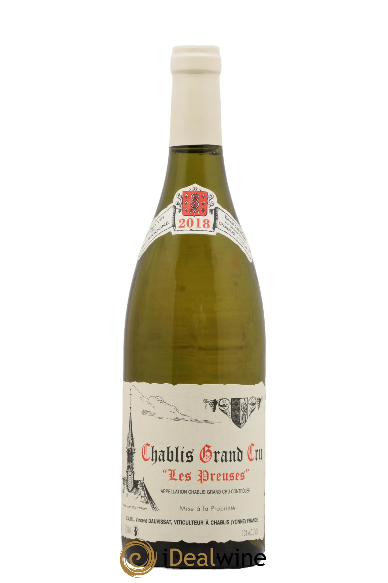 Chablis Grand Cru Les Preuses Vincent Dauvissat (Domaine) 2018 - Lot de 1 bouteille - 0