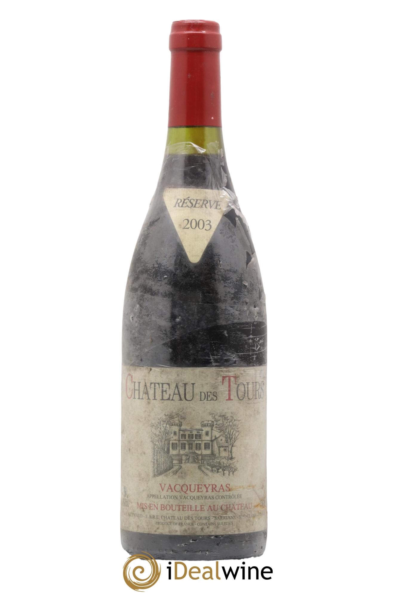 Vacqueyras Château des Tours Emmanuel Reynaud 2003 - Lotto di 1 bottiglia - 0