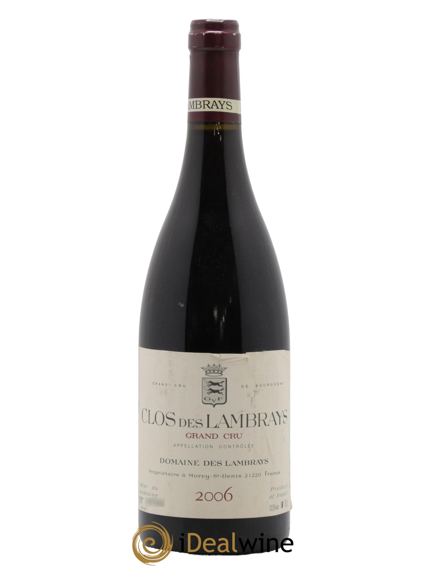 Clos des Lambrays Grand Cru Domaine des Lambrays 2006 - Lot of 1 bottle - 0