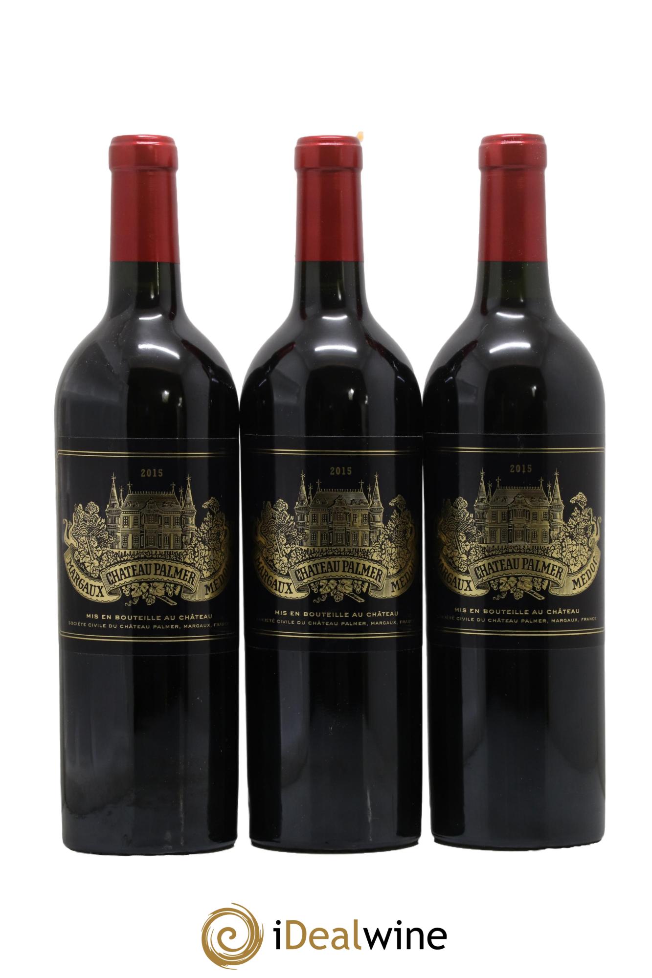 Château Palmer 3ème Grand Cru Classé 2015 - Lot of 3 bottles - 0