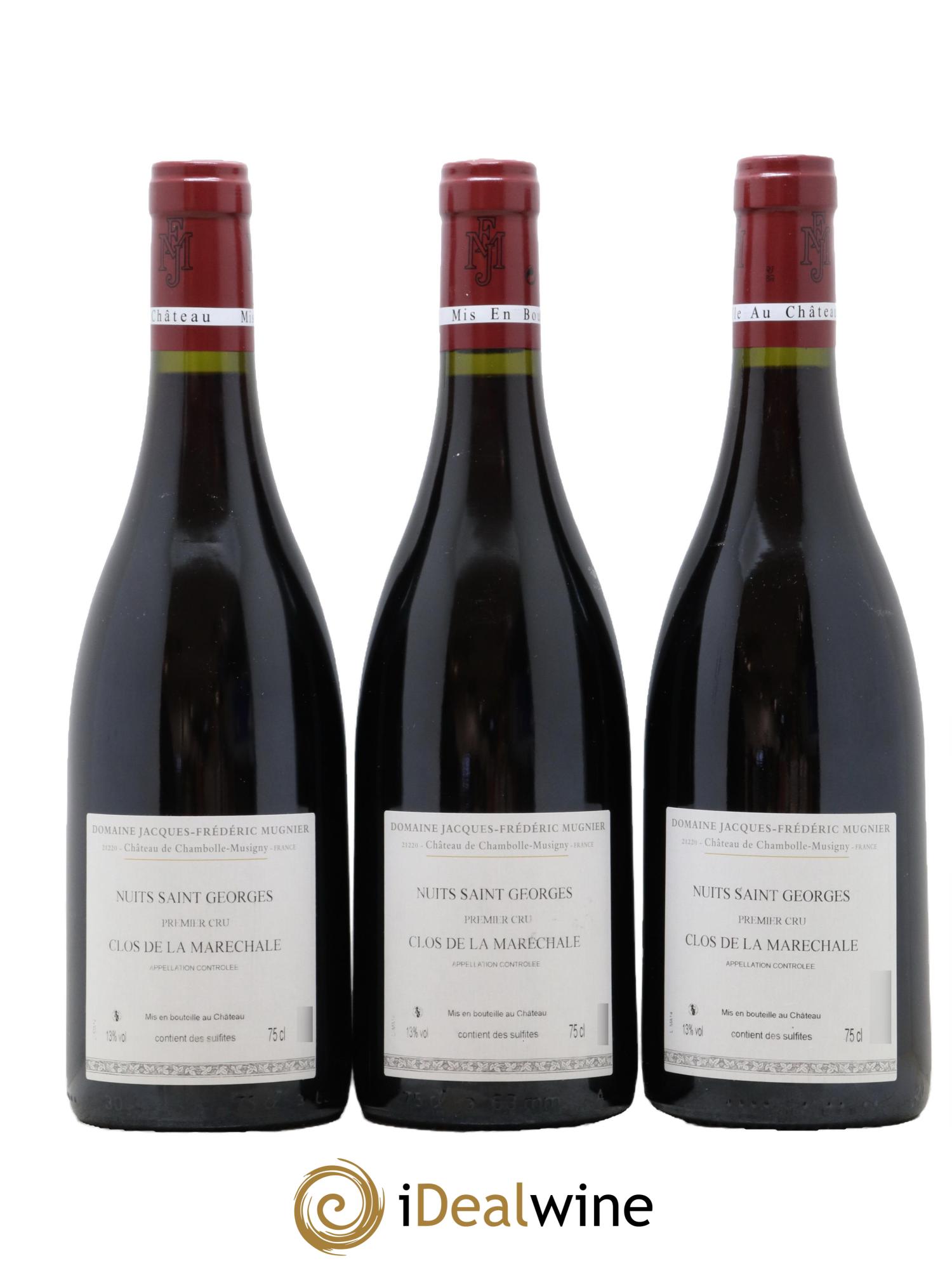 Nuits Saint-Georges 1er Cru Clos de La Maréchale Jacques-Frédéric Mugnier 2014 - Lotto di 3 bottiglie - 1