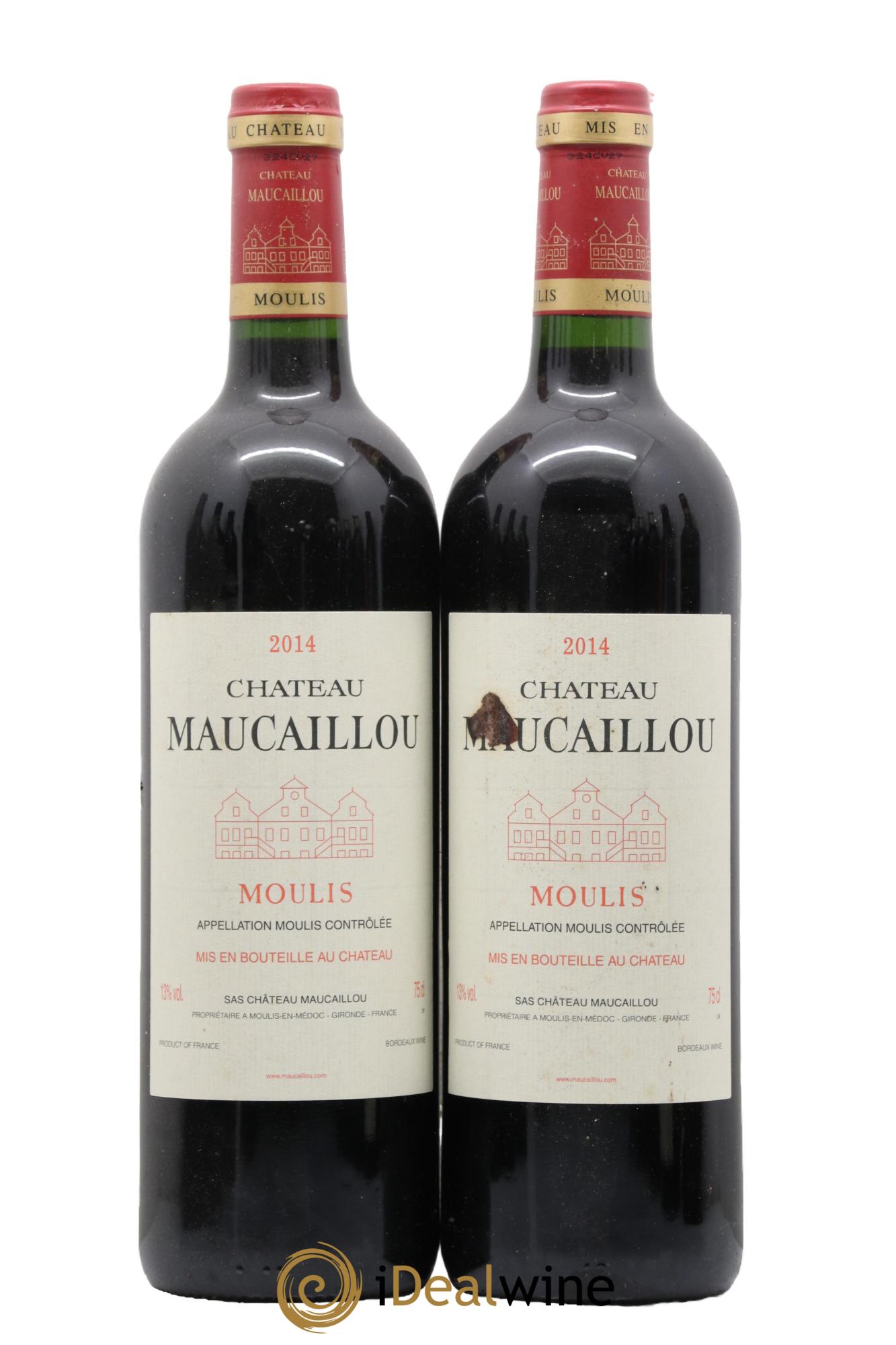 Château Maucaillou 2014 - Lotto di 2 bottiglie - 0