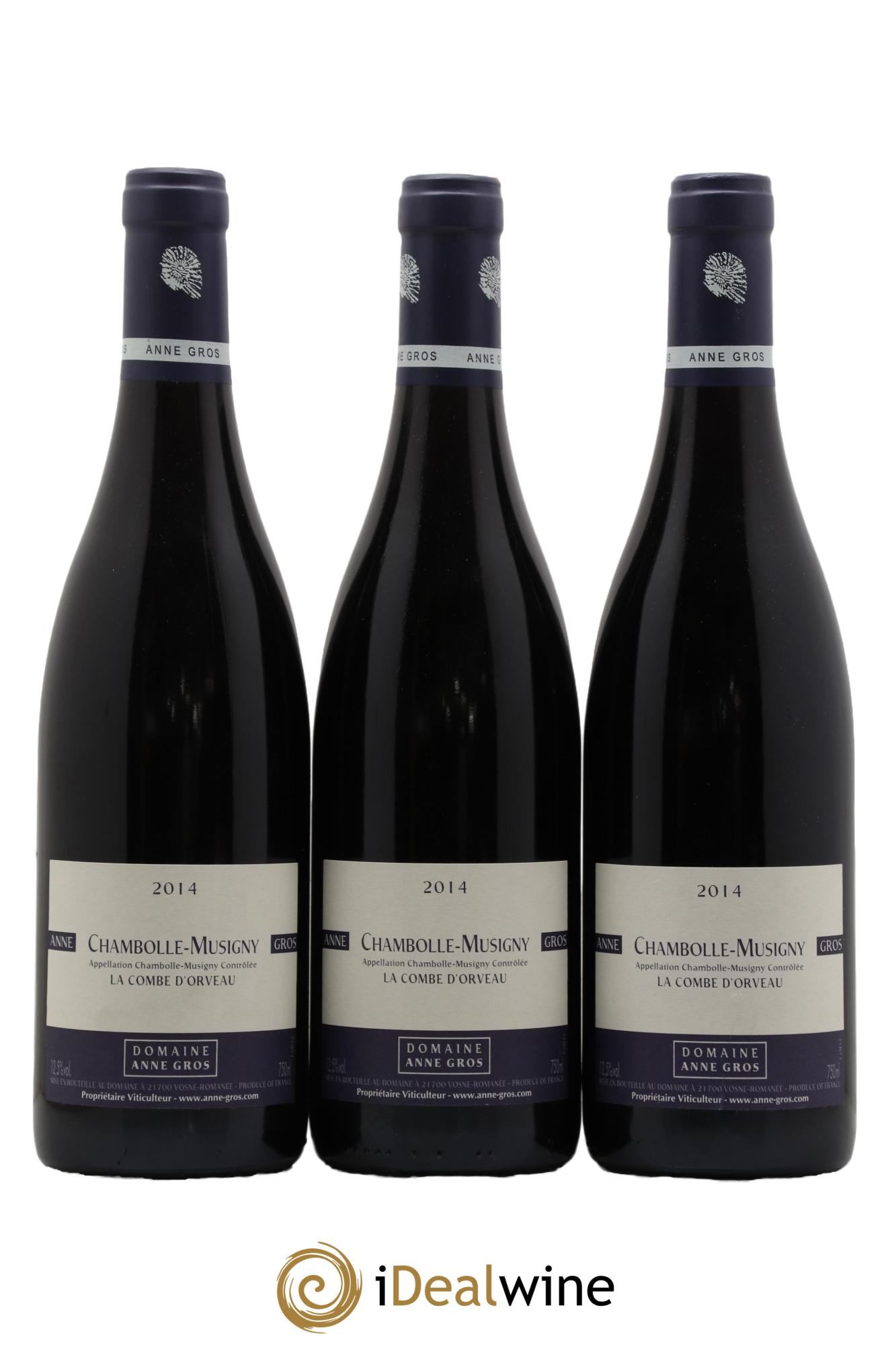 Chambolle-Musigny La Combe d'Orveau Anne Gros  2014 - Lot de 3 bouteilles - 0