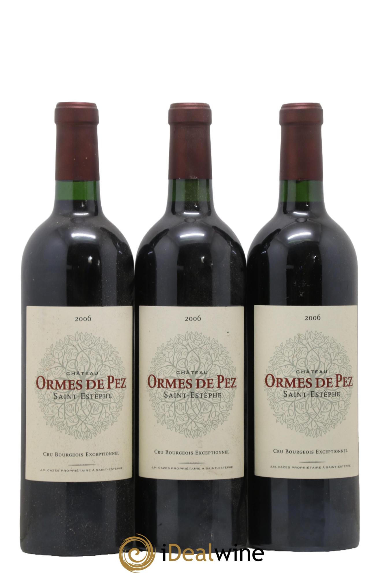 Château les Ormes de Pez 2006 - Lot of 3 bottles - 0