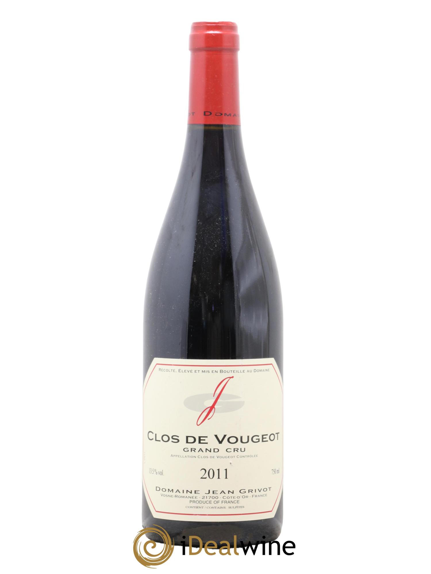 Clos de Vougeot Grand Cru Jean Grivot 2011 - Lot de 1 bouteille - 0